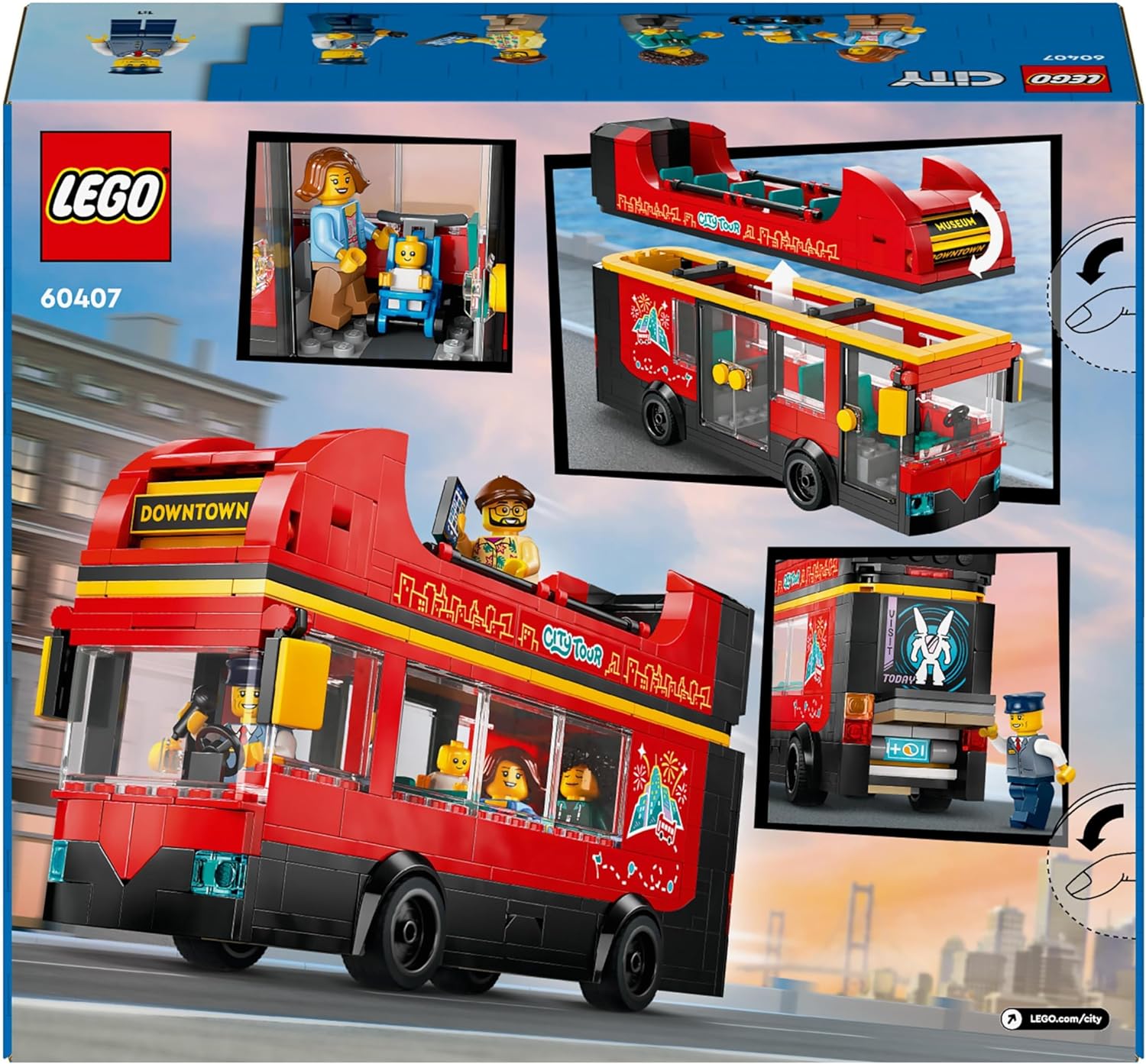 Конструктор LEGO City Double-Decker Sightseeing Bus 384 дет. - фото 8