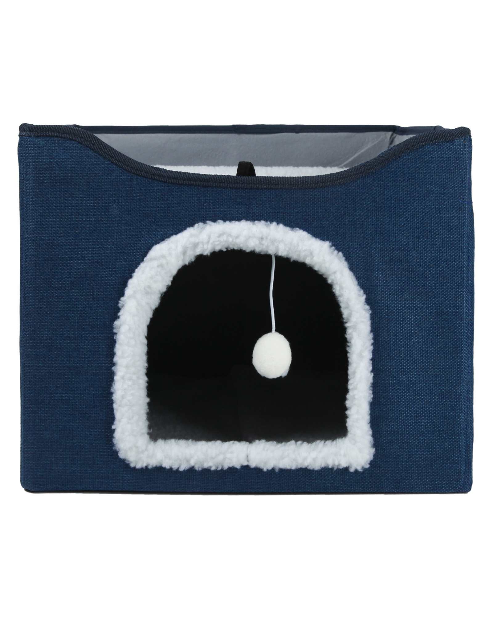 Когтеточка для кошек Barbaks Домик-будка сизаль с игрушкой 42*42*35см - фото 2