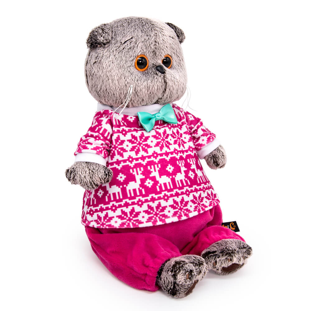Мягкая игрушка BUDI BASA Кот Басик в зимней пижаме 25 см BB97954 - фото 2