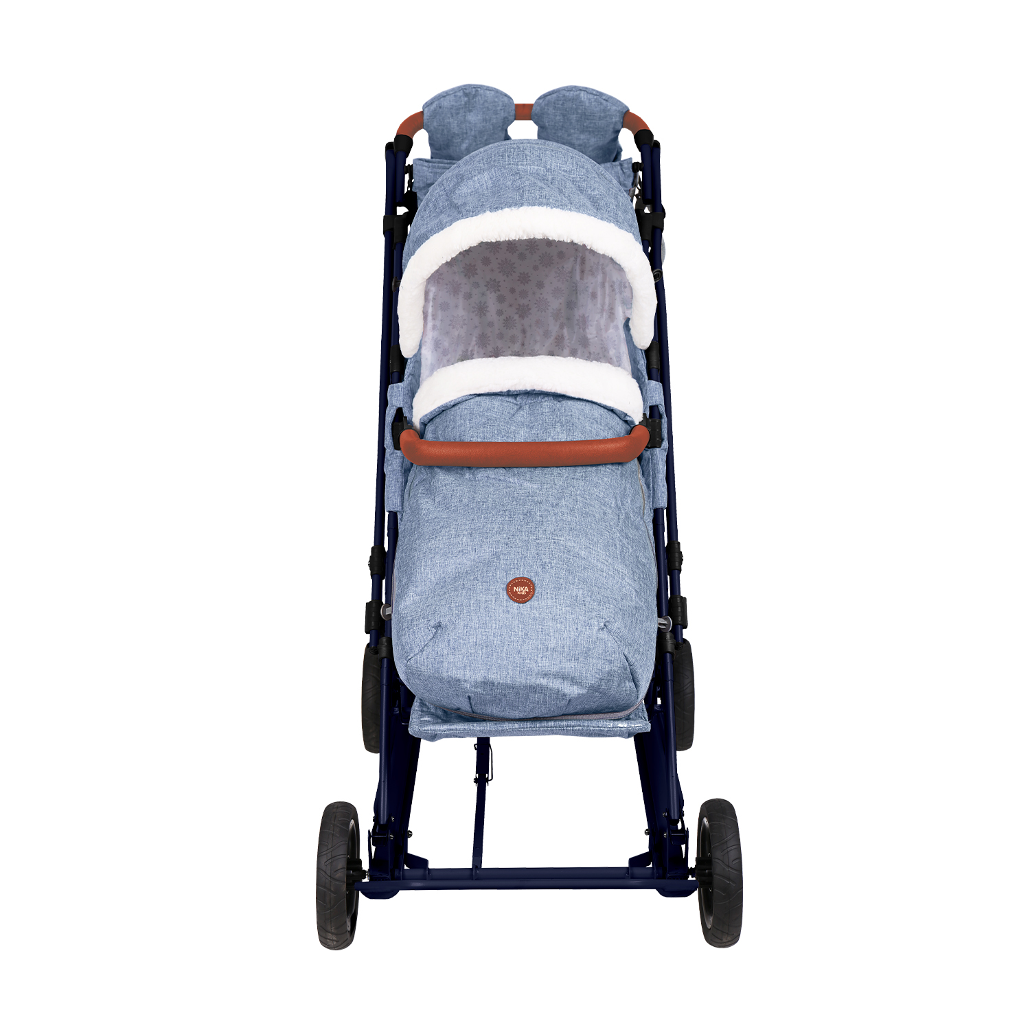 Санки-коляска NiKA kids синий джинс - фото 9