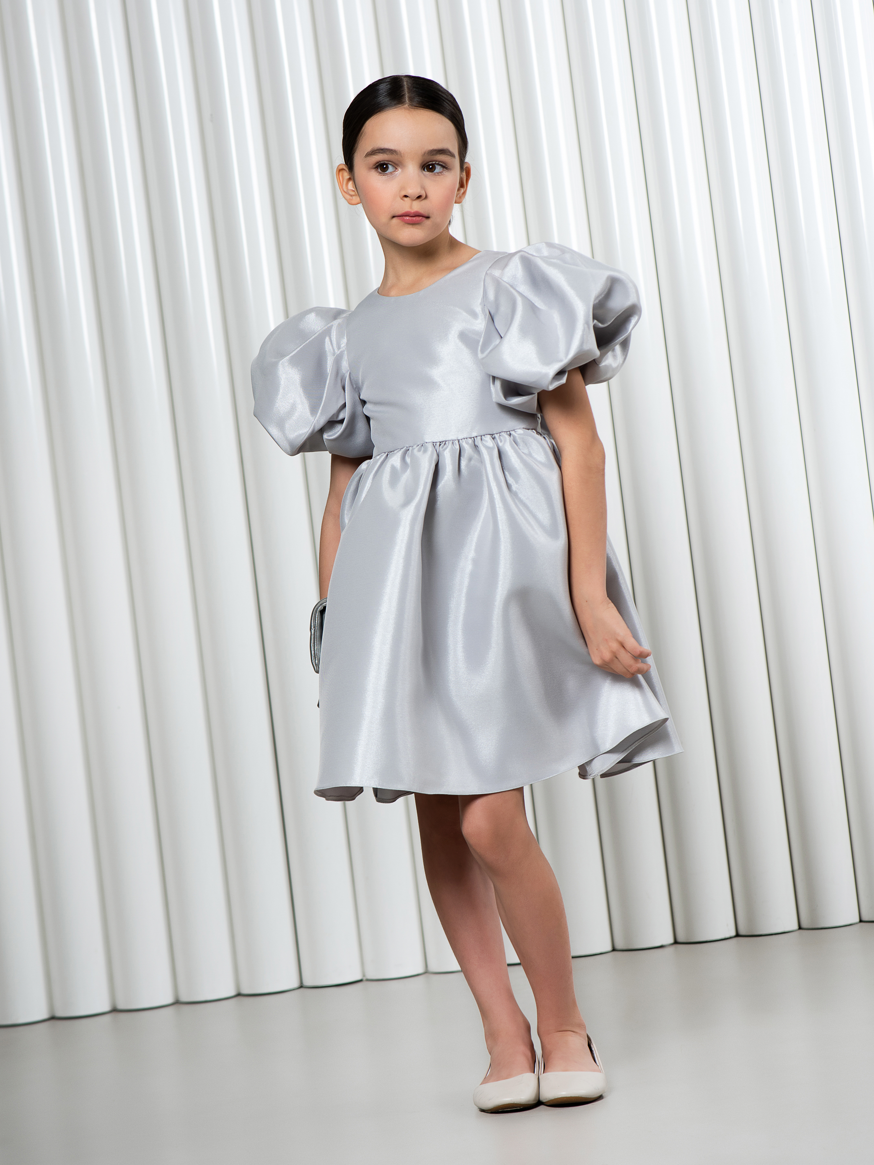 Платье LisaWeta D-143 серый - фото 4