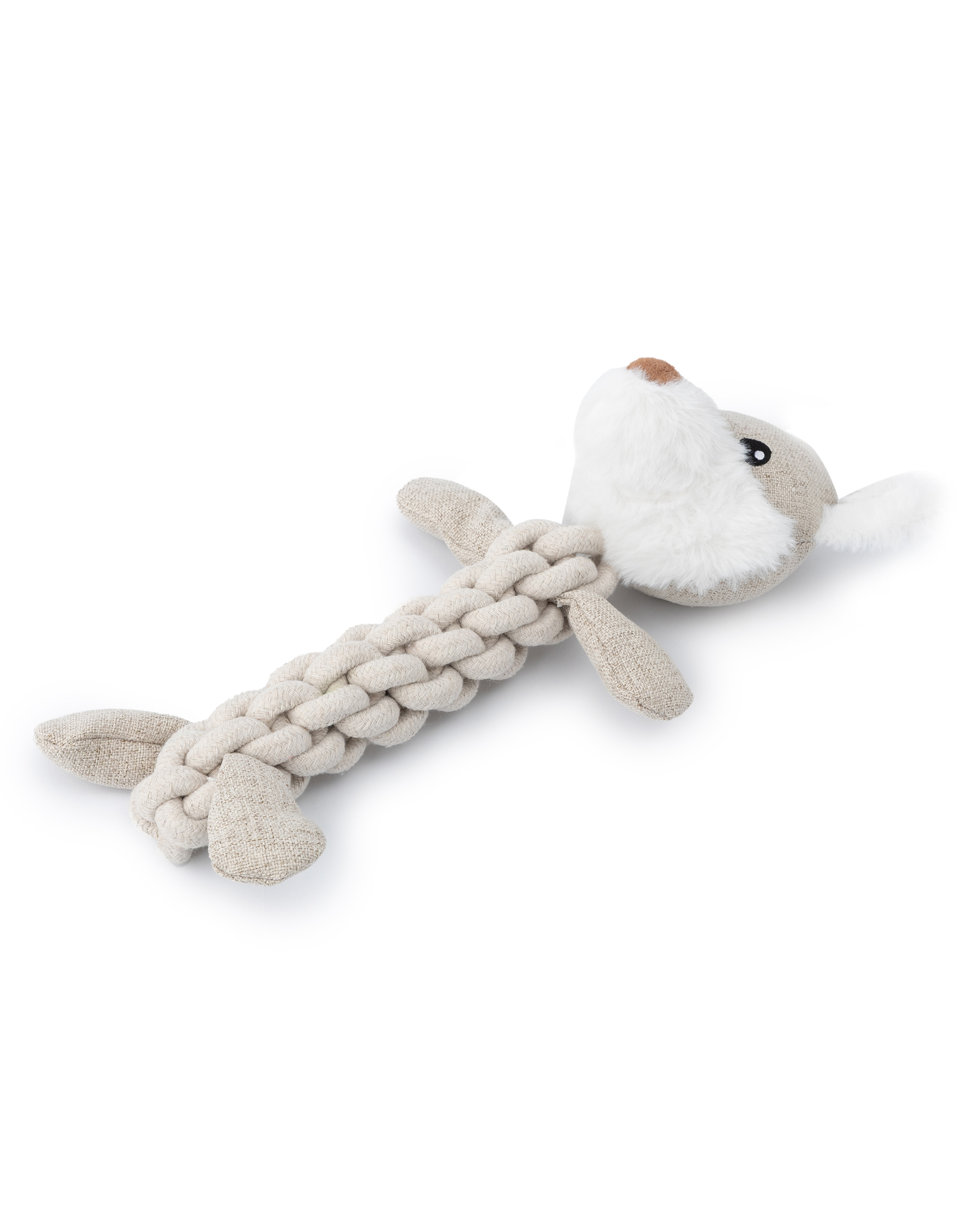 Игрушка для собак Barbaks Лиса Мария пищит c канатиком 16*32см - фото 1