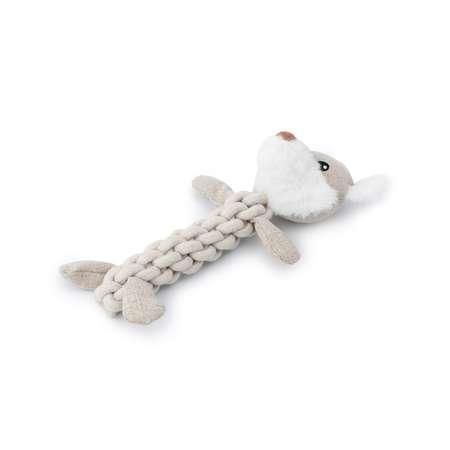 Игрушка для собак Barbaks Лиса Мария пищит c канатиком 16*32см