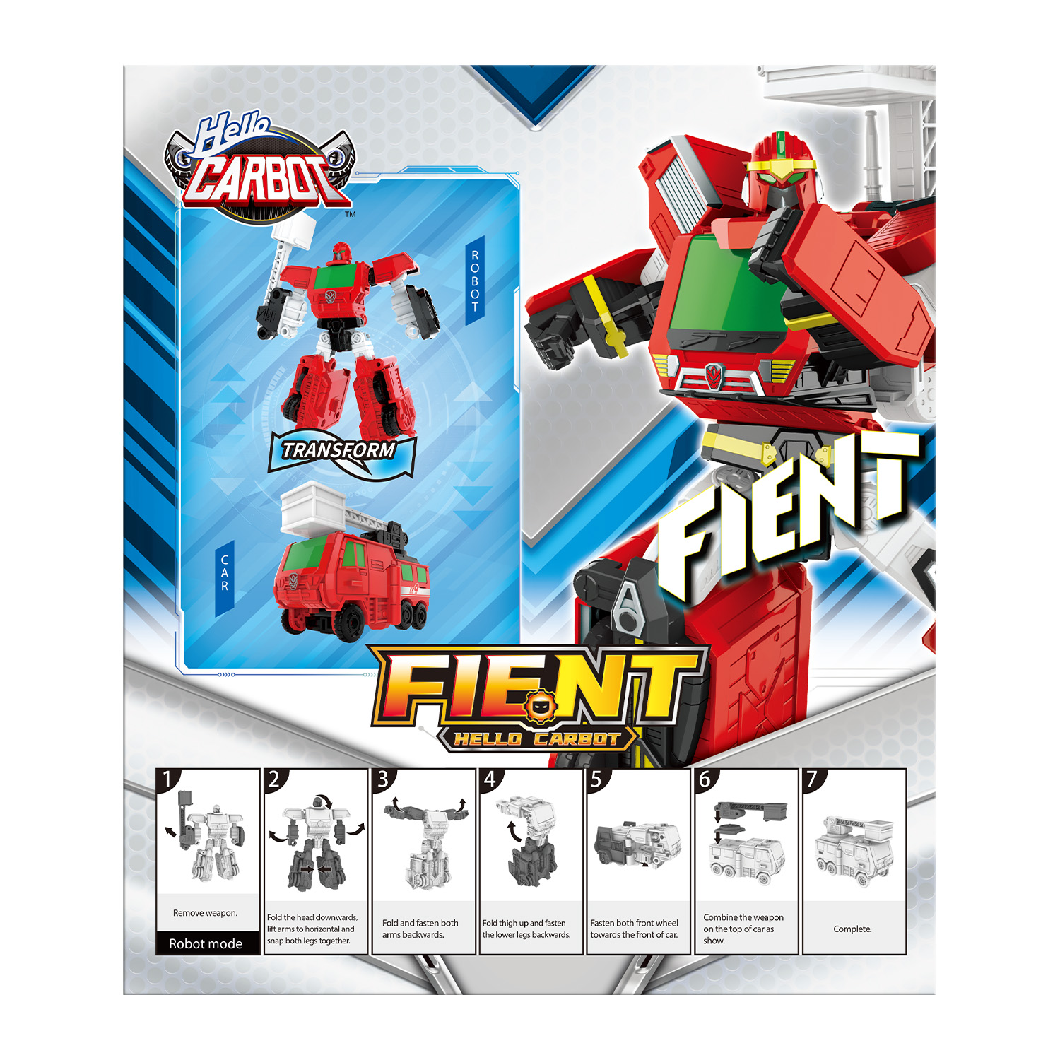 Игровой набор Hello Carbot Трансформер Fient 15 см S7 - фото 20