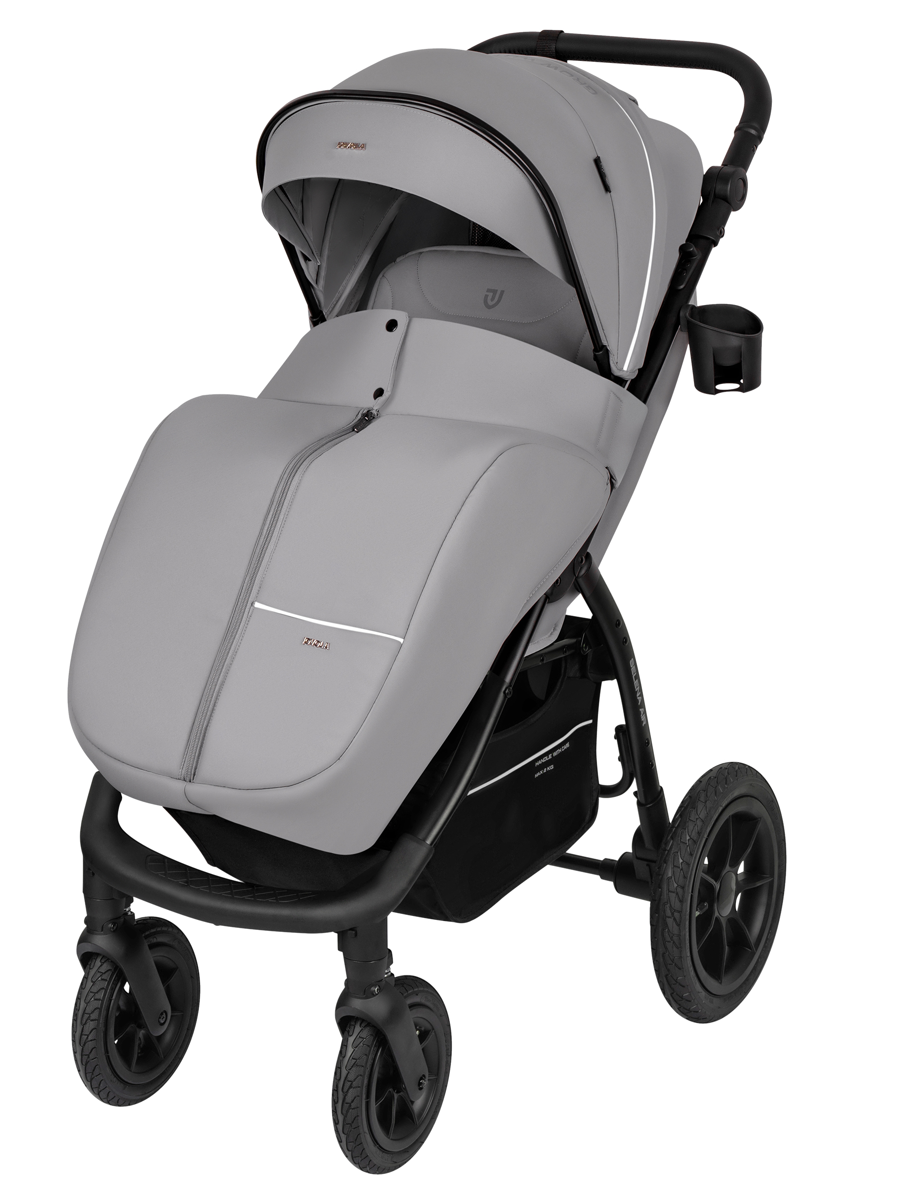 Коляска прогулочная JOVOLA Selena Air new светло-серый - фото 2