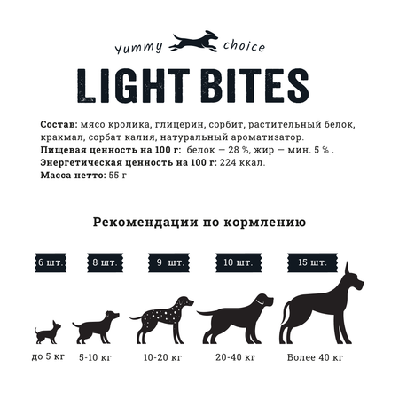 Лакомства для собак LIGHT BITES 55г Слайсы из говядины LB010