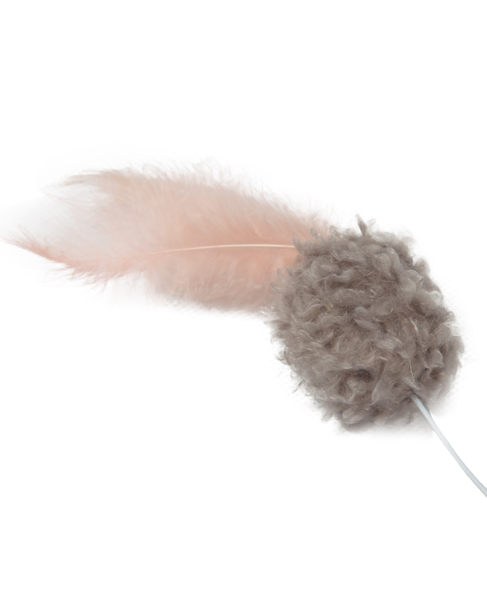 Игрушка для кошек Barbaks Дразнилка Помпон с пером - фото 3