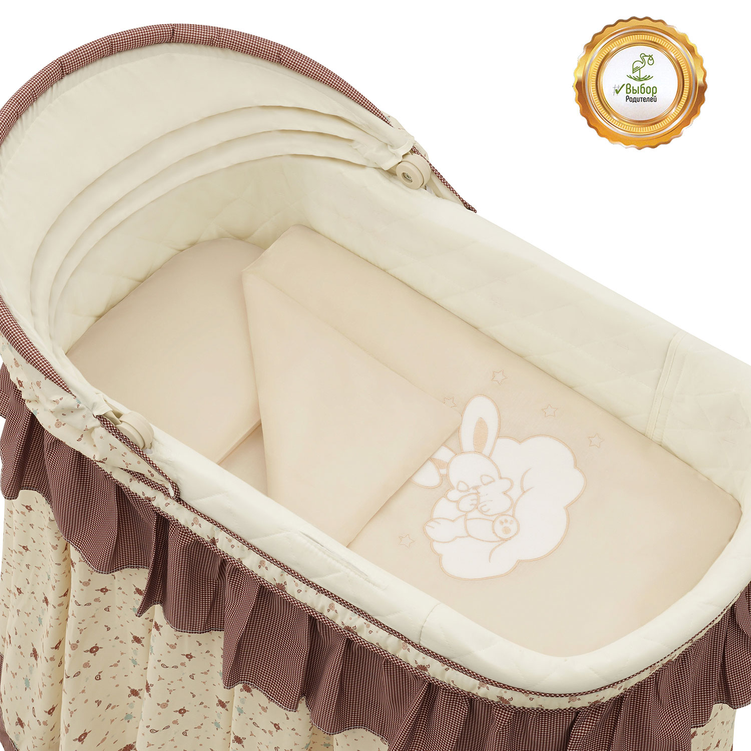 Комплект постельного белья Simplicity Dreams Bunny Stars 5 предметов Бежевый - фото 6