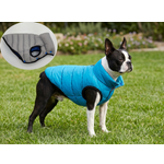 Куртка для собак Sima-Land двухсторонняя M голубая/серая