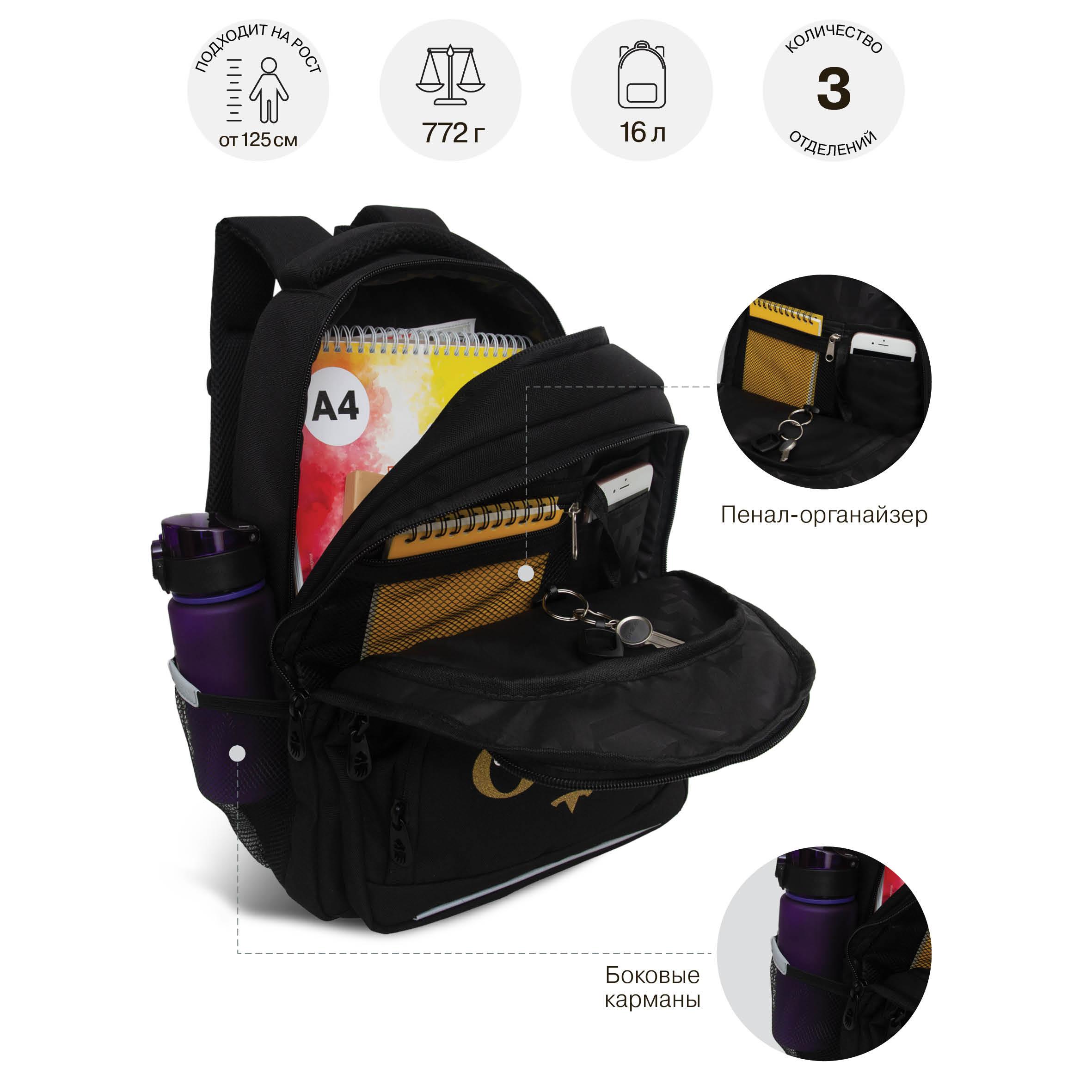 Рюкзак Grizzly для девочки - фото 8