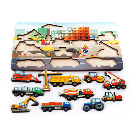 Игрушка Нескучные игры рамка-вкладыш Стройплощадка