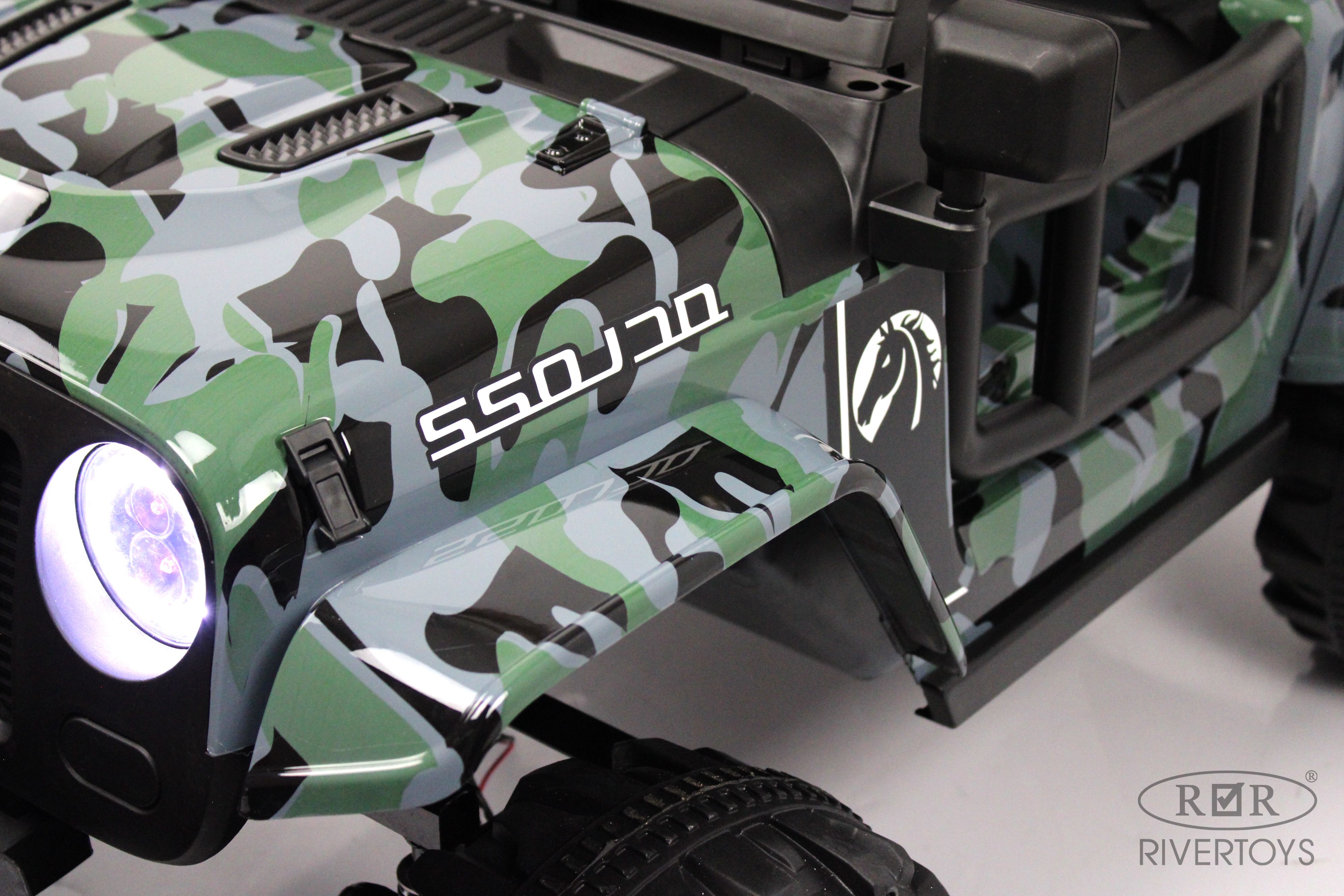 Электромобиль RIVERTOYS T222TT-4WD-CAMOUFLAGE С пультом ДУ - фото 22