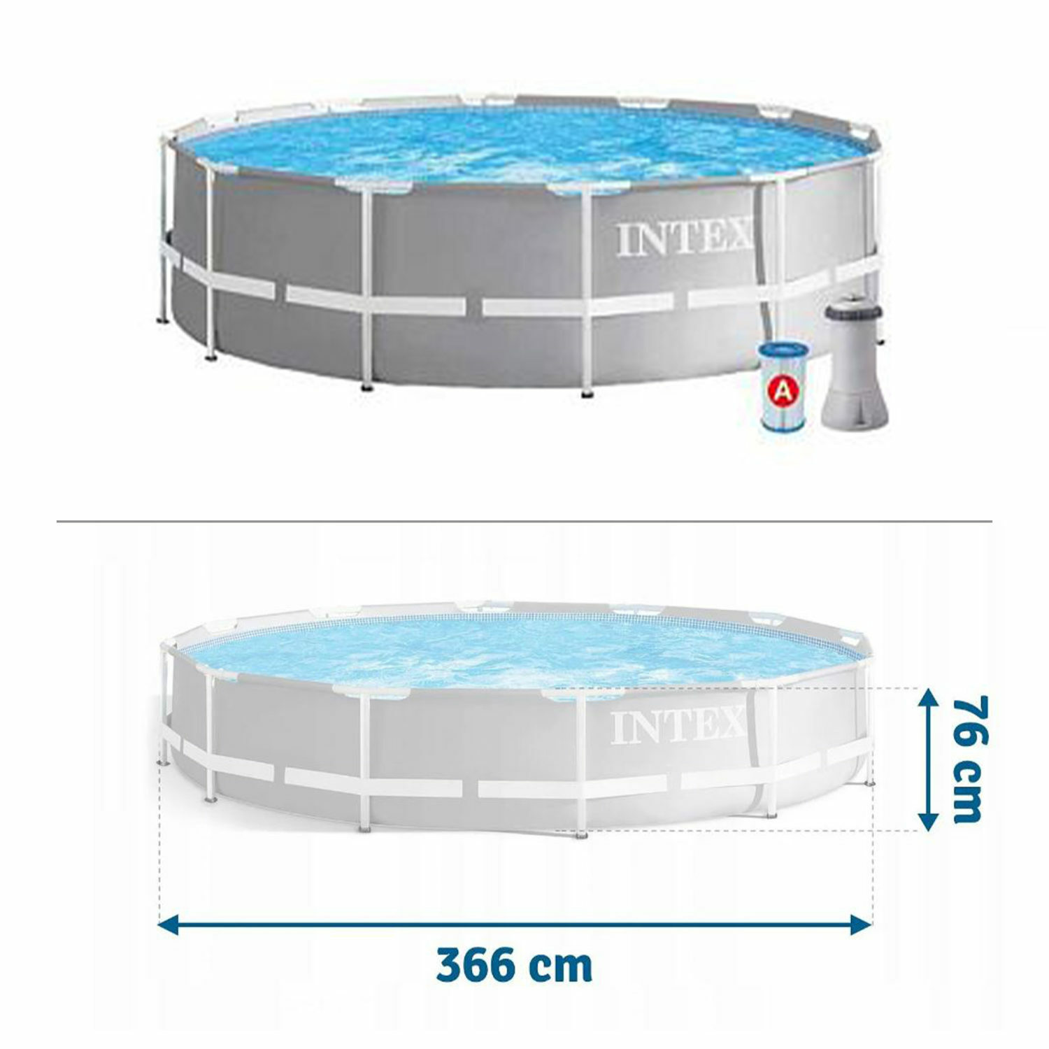 Бассейн каркасный Intex Интекс большой глубокий детский для взрослых для дачи - фото 3