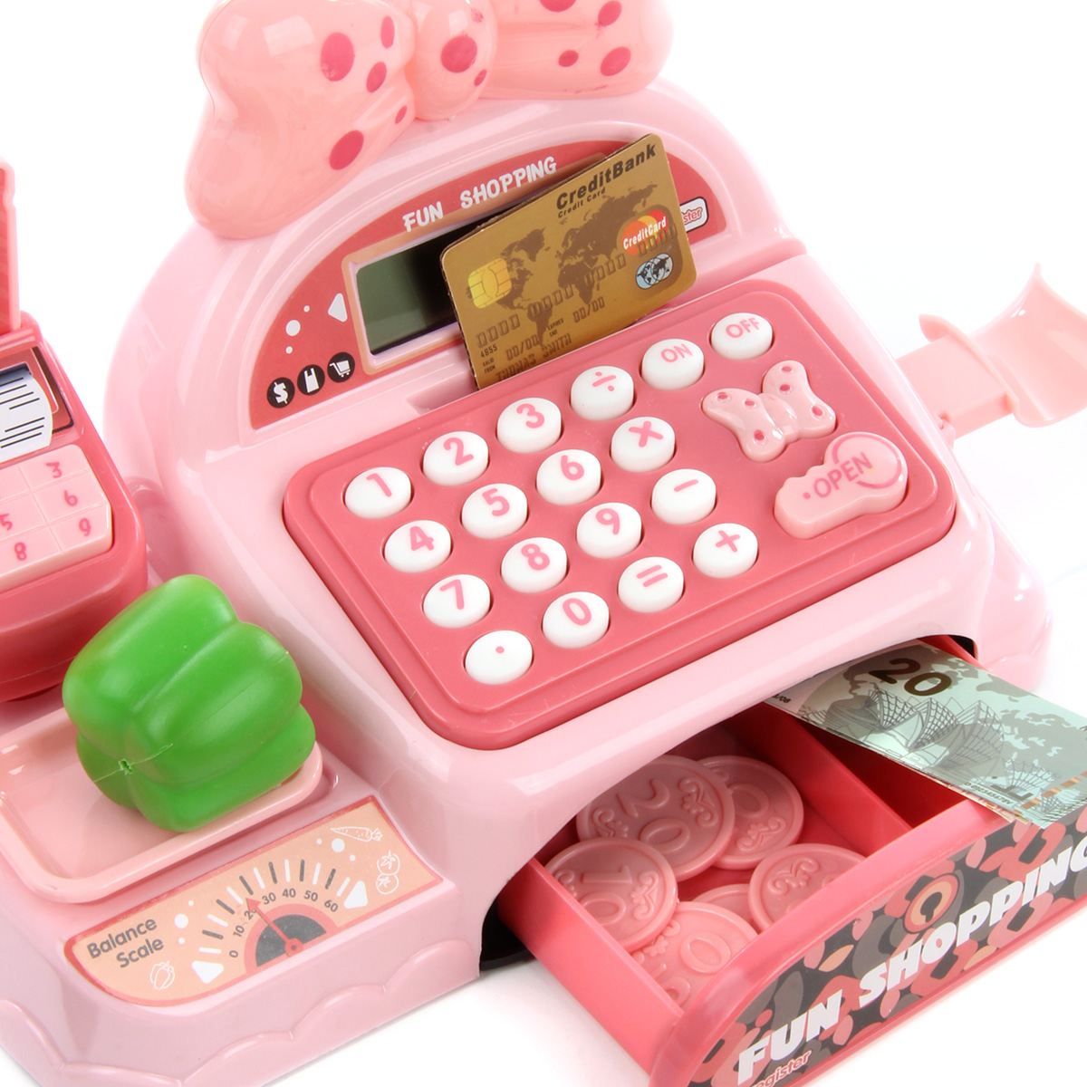 Игровой набор Veld Co тележки и корзинки, прилавок, касса, продукты - фото 3