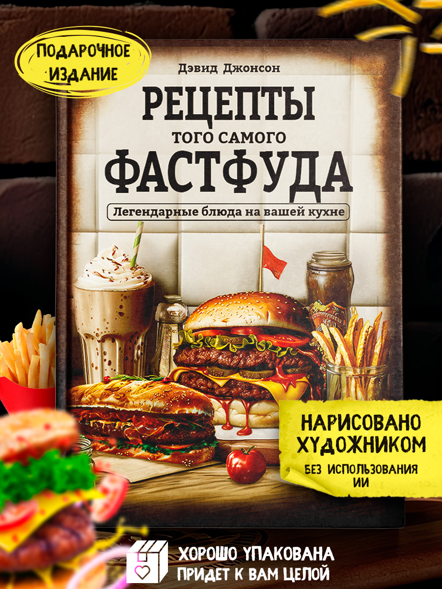 Изображение товара Книга рецептов Тот самый фастфуд от True Books с яркими иллюстрациями Изображение товара Книга рецептов Тот самый фастфуд от True Books с яркими иллюстрациями