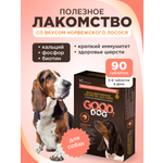 Полезное лакомство для собак GOODR DOG со вкусом норвежского лосося 90 таб.