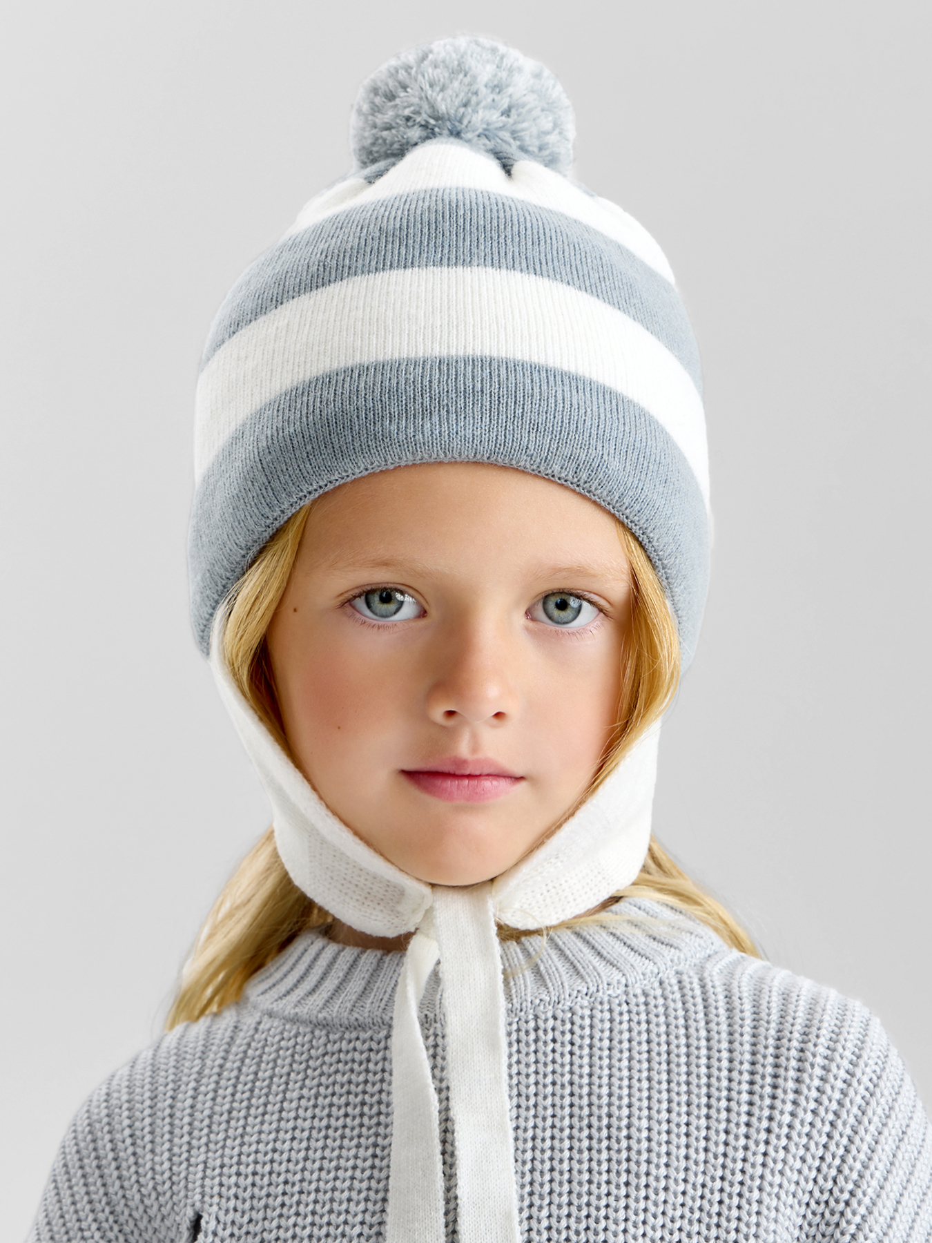 Шапка Happy Baby 89159-0_white-blue - фото 1