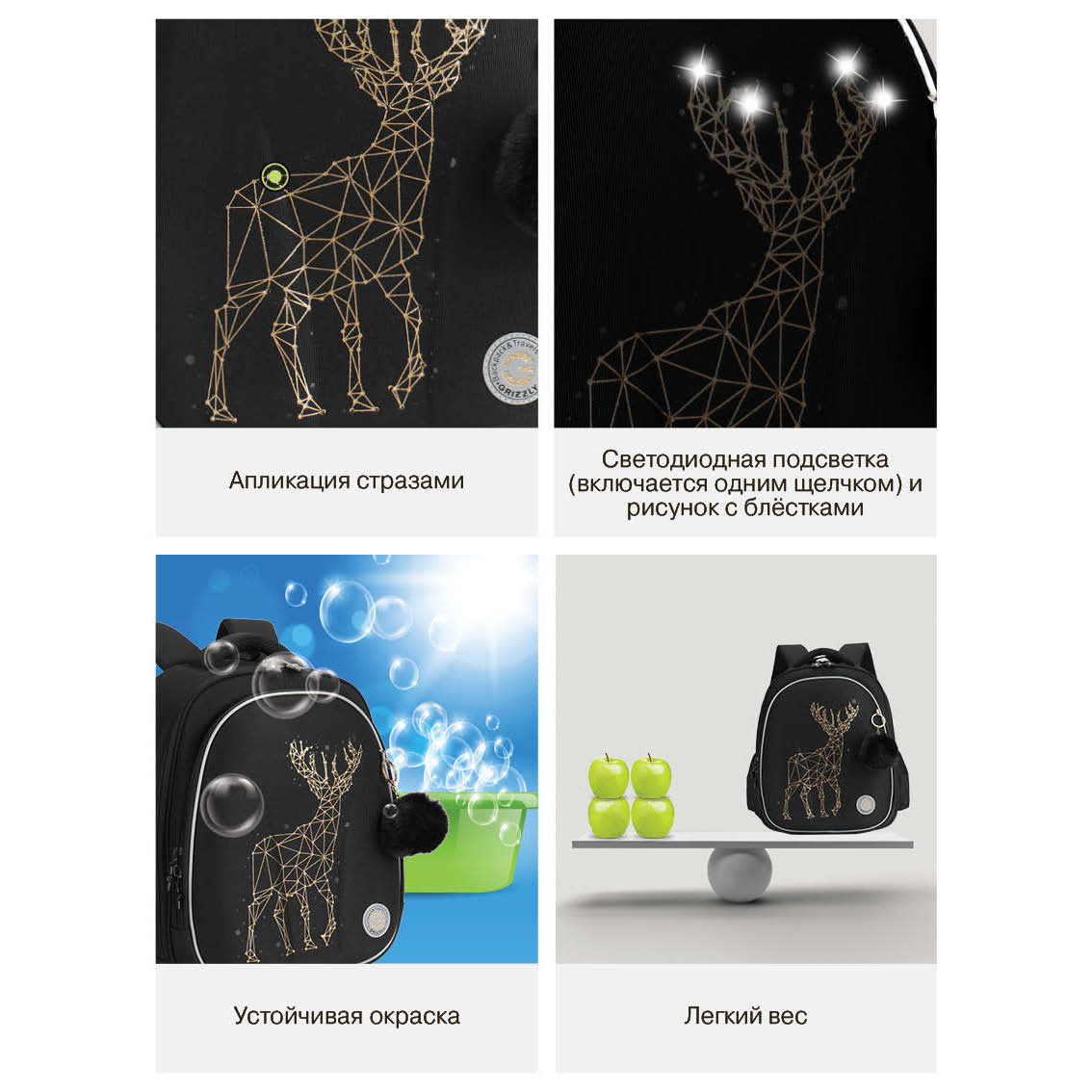 Ранец Grizzly для девочки - фото 13