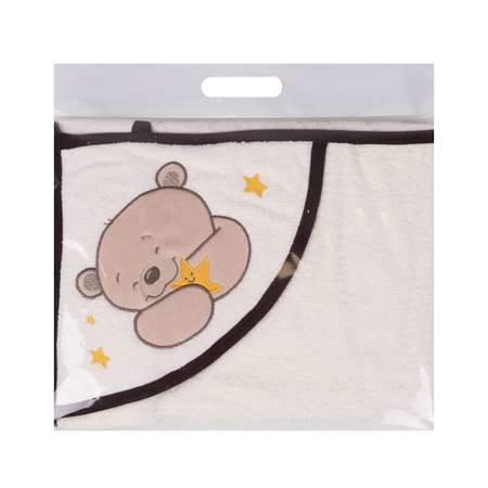 Полотенце Amarobaby Little Animal с уголком Бежевый