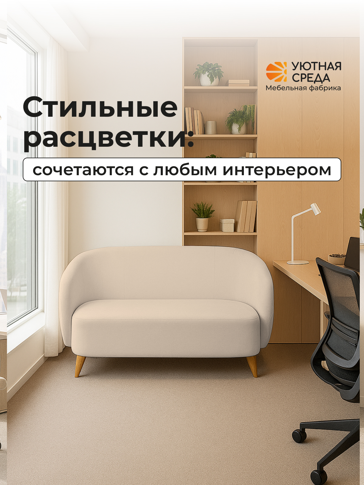 Диван Уютная среда бежевый велюр бежевый - фото 21