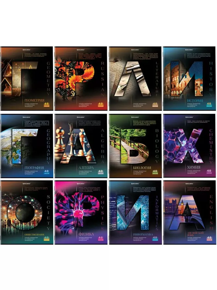 Тетрадь Brauberg 48 лист. 12 шт. - фото 6