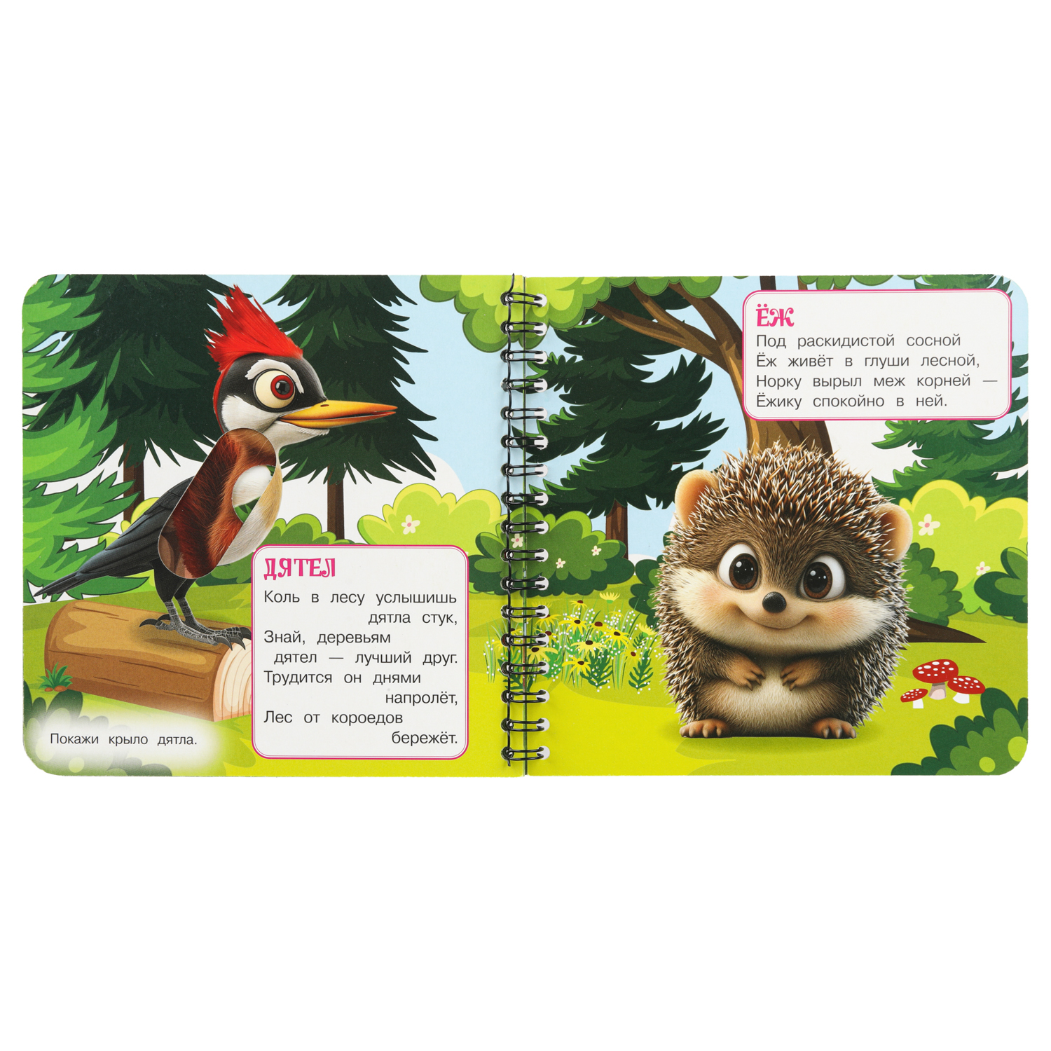 Книга УМка Играем пальчиками Лесные животные - фото 4