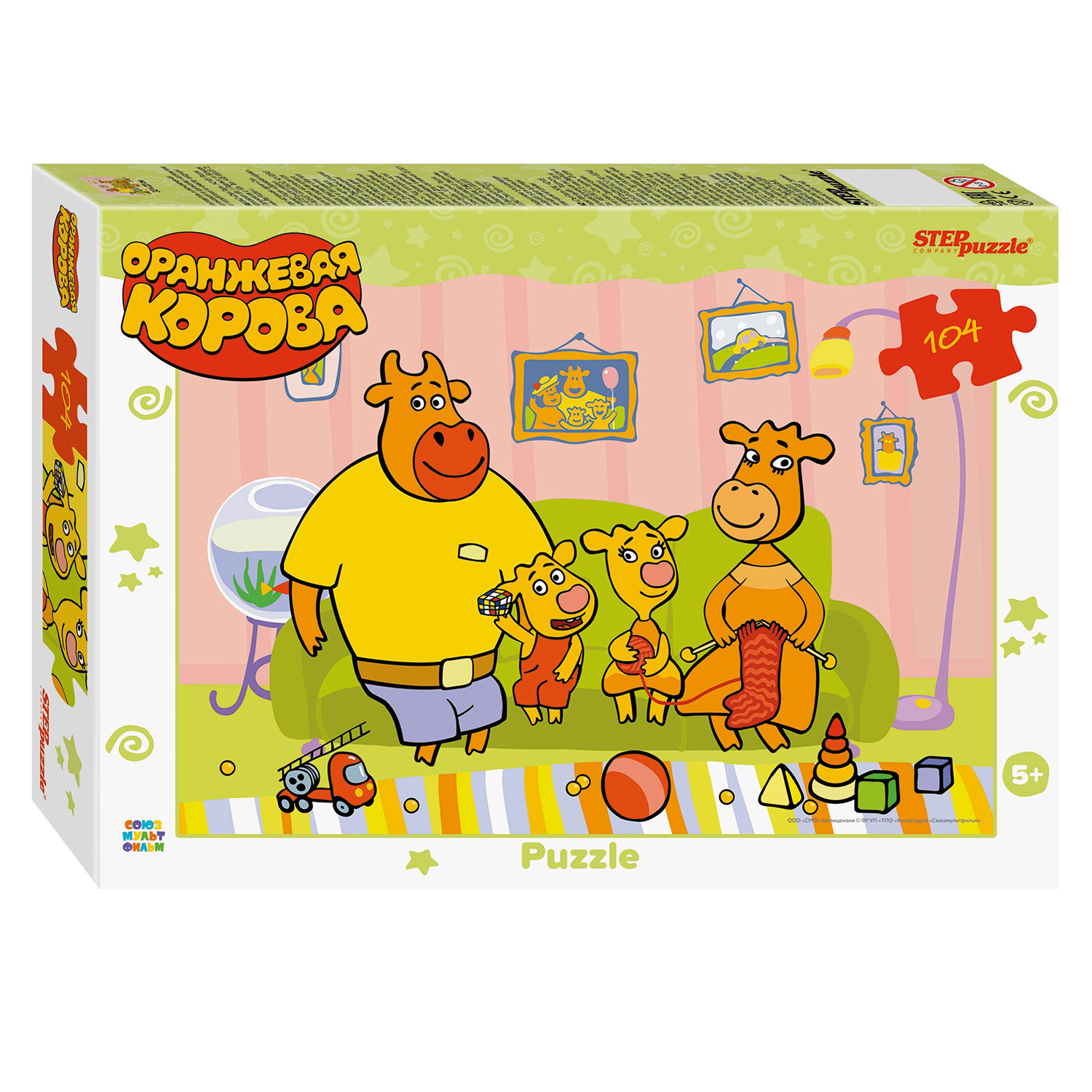 Пазл Step Puzzle Оранжевая корова классический - фото 1