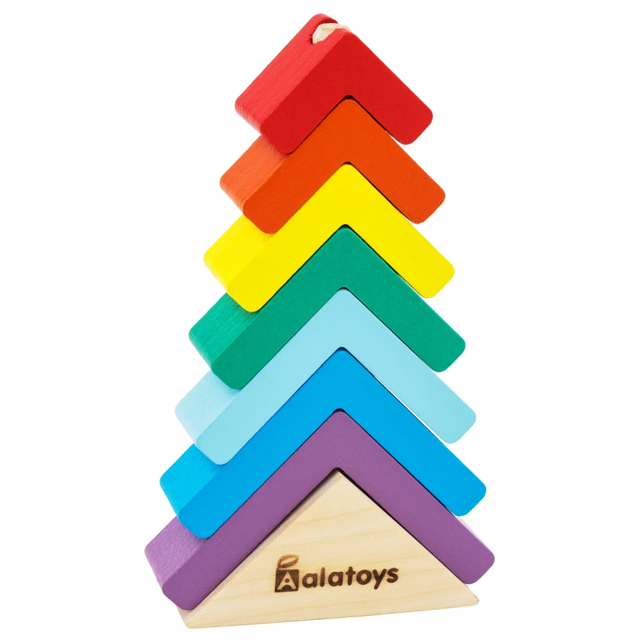 Игрушка Alatoys пирамидка ЁЛОЧКА 7деталей - фото 9