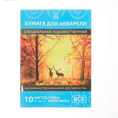 Художественная бумага CLIPSTUDIO для акварели 10 лист.