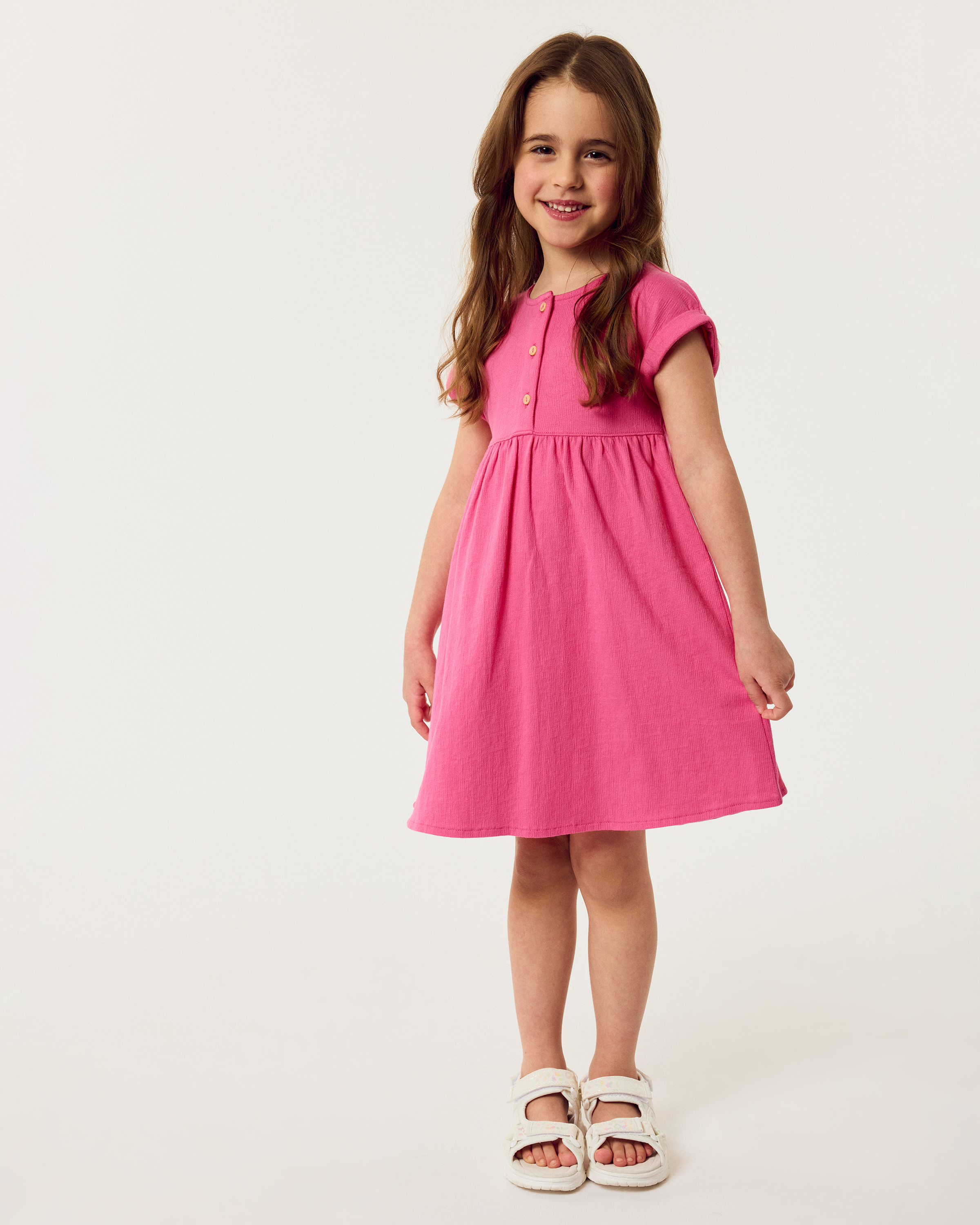 Изображение товара Futurino платье для девочки 110, фуксия, хлопковый трикотаж