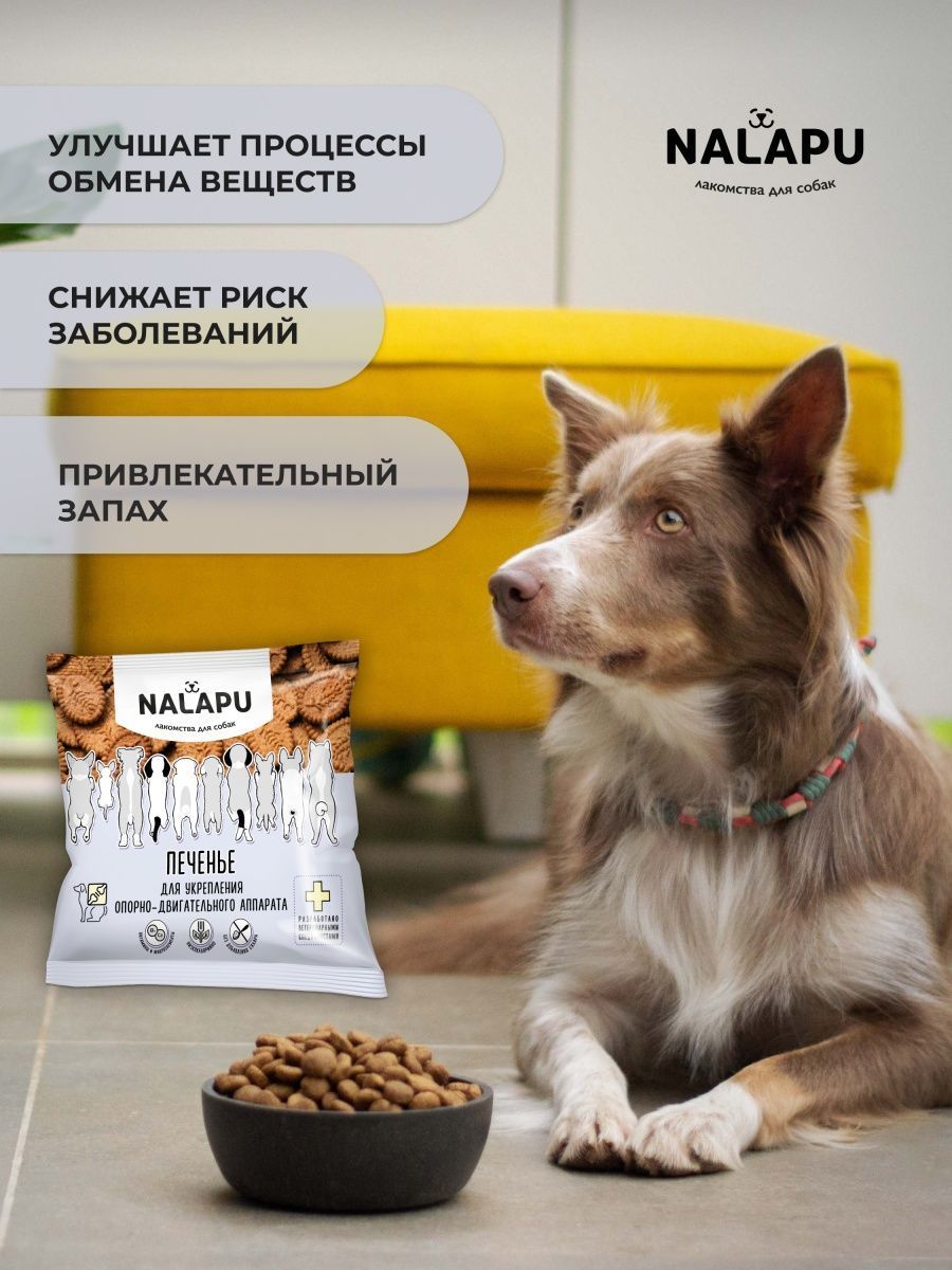 Печенье для собак NALAPU для укрепления опорно-двигательного аппарата 115г - фото 3