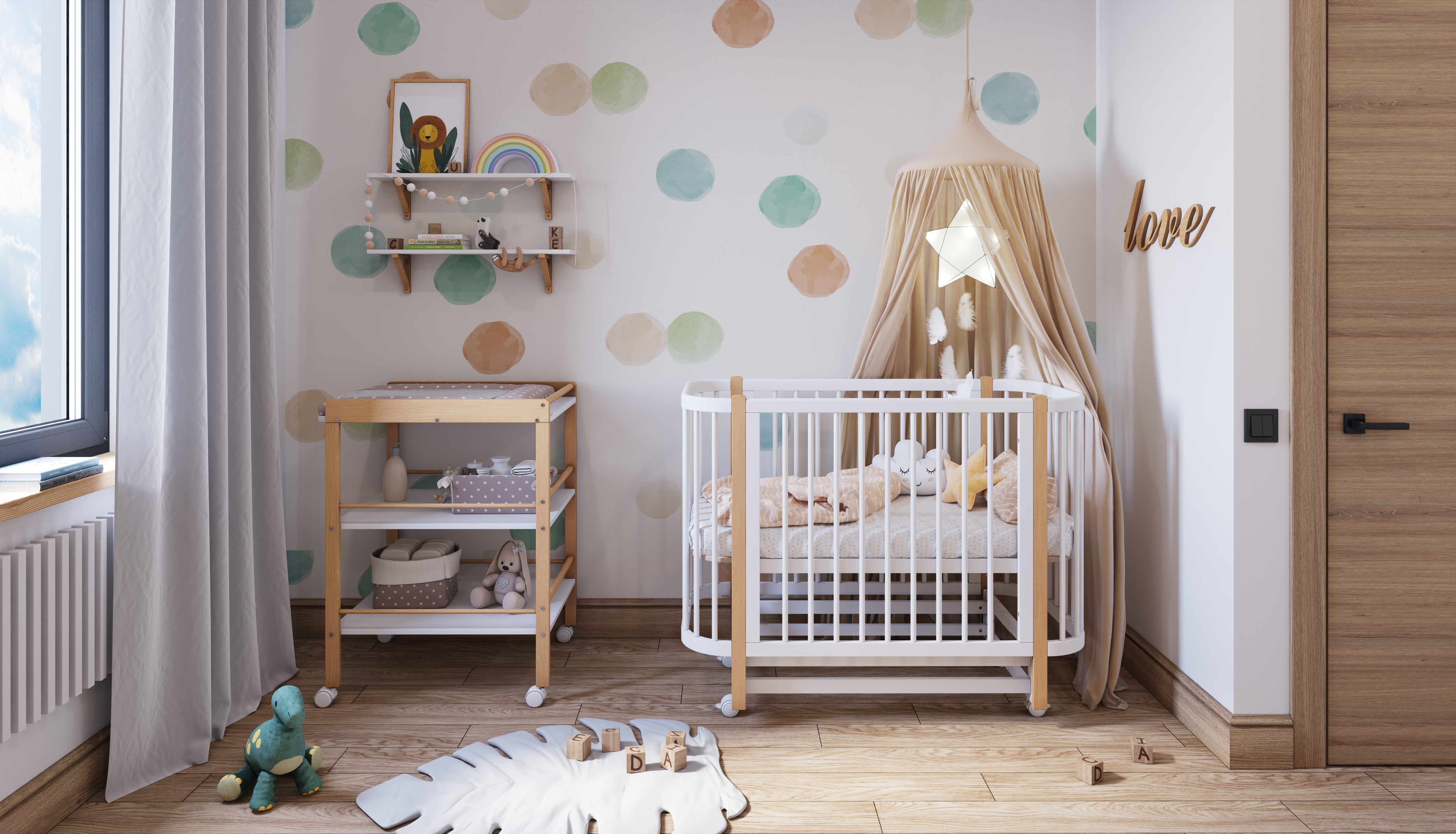 Детская кроватка Polini kids 350 прямоугольная, продольный маятник (белый) - фото 45