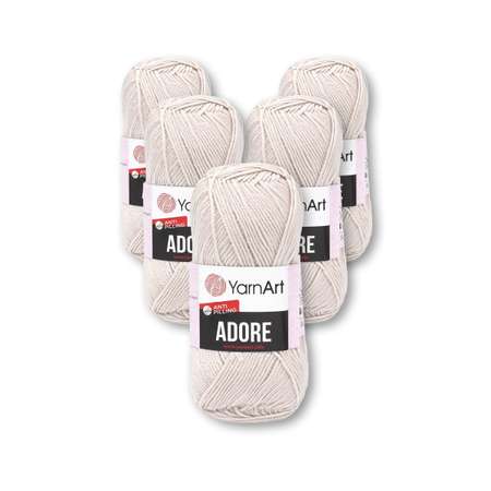 Пряжа для вязания YarnArt Adore 100 гр 280 м акрил с эффектом анти-пиллинга 5 мотков 367 серо-коричневый