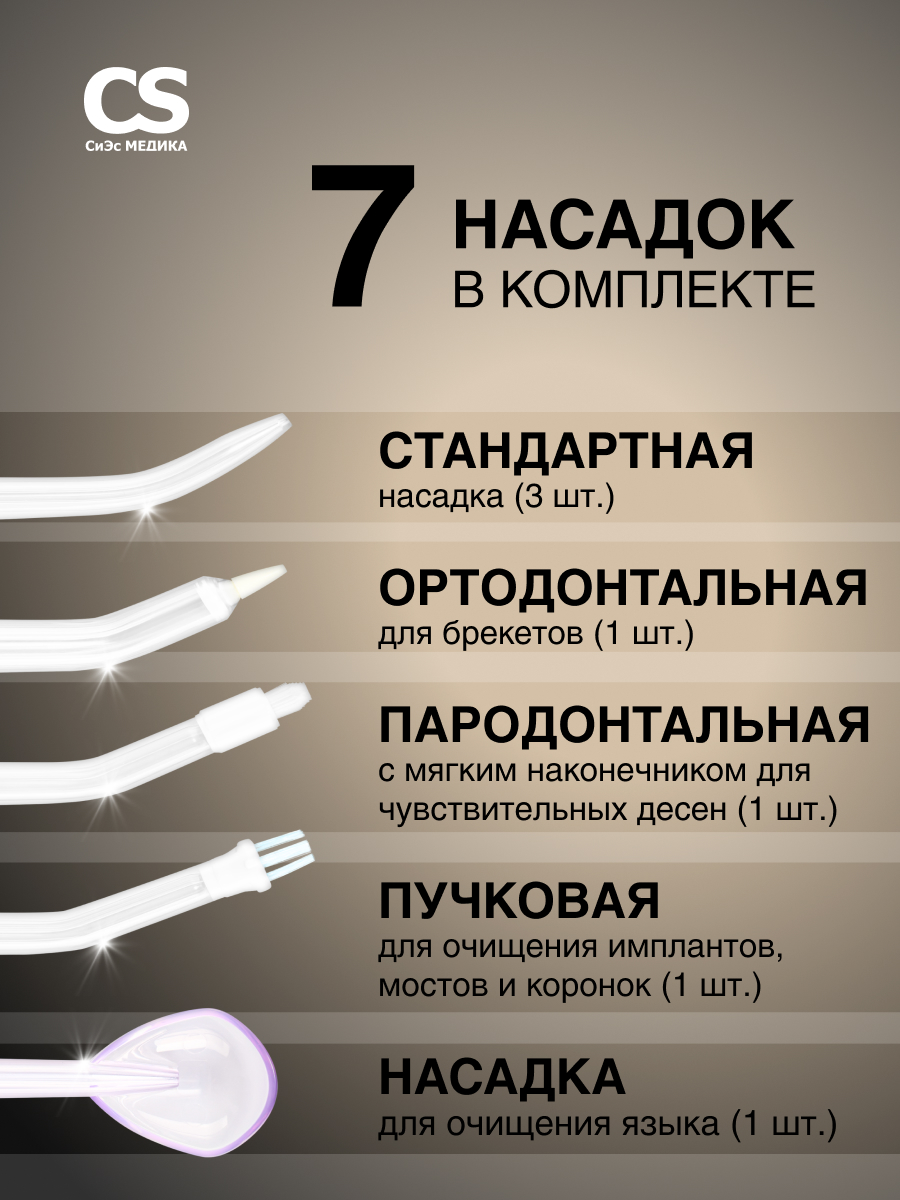 Ирригатор CS MEDICA импульсный 10 реж. - фото 3