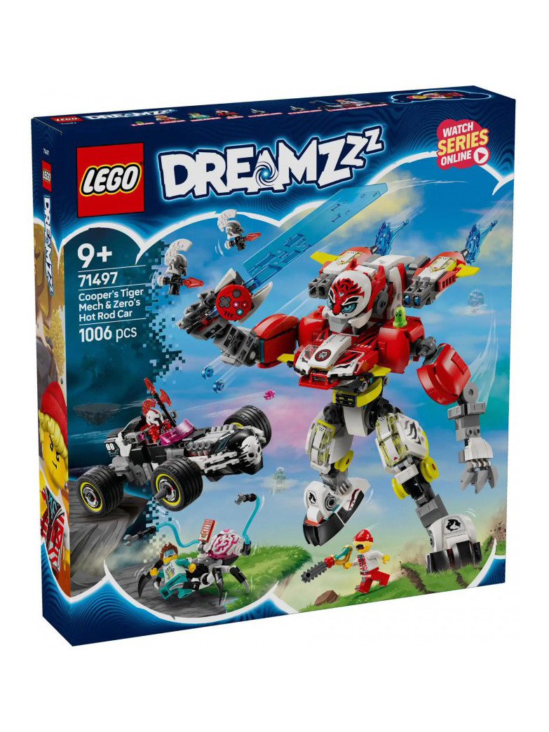 Конструктор LEGO DREAMZzz Робот-тигр и машина Зеро 933 дет. - фото 1