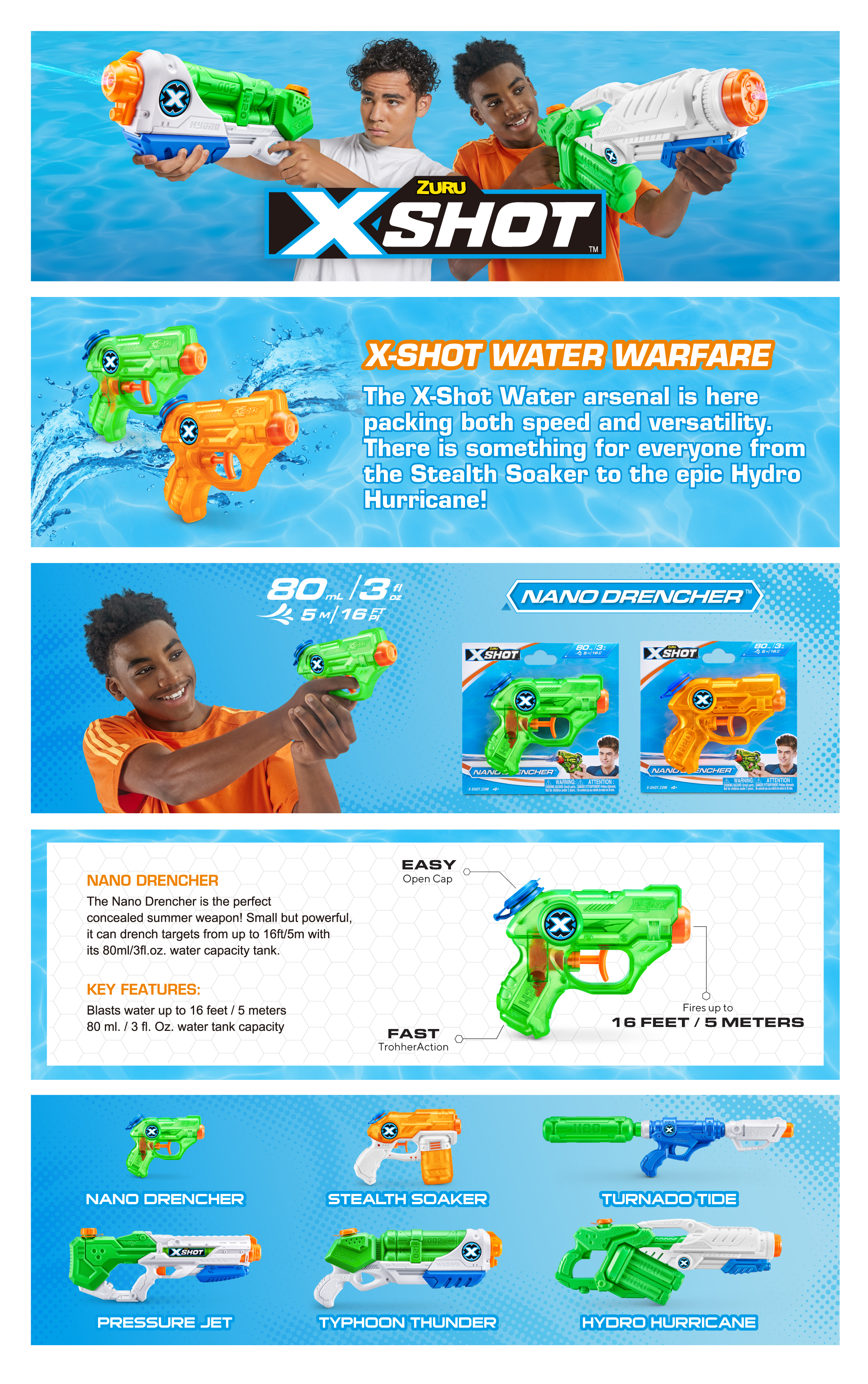 Бластер водный Zuru XSHOT  Water Nano Drencher - фото 7