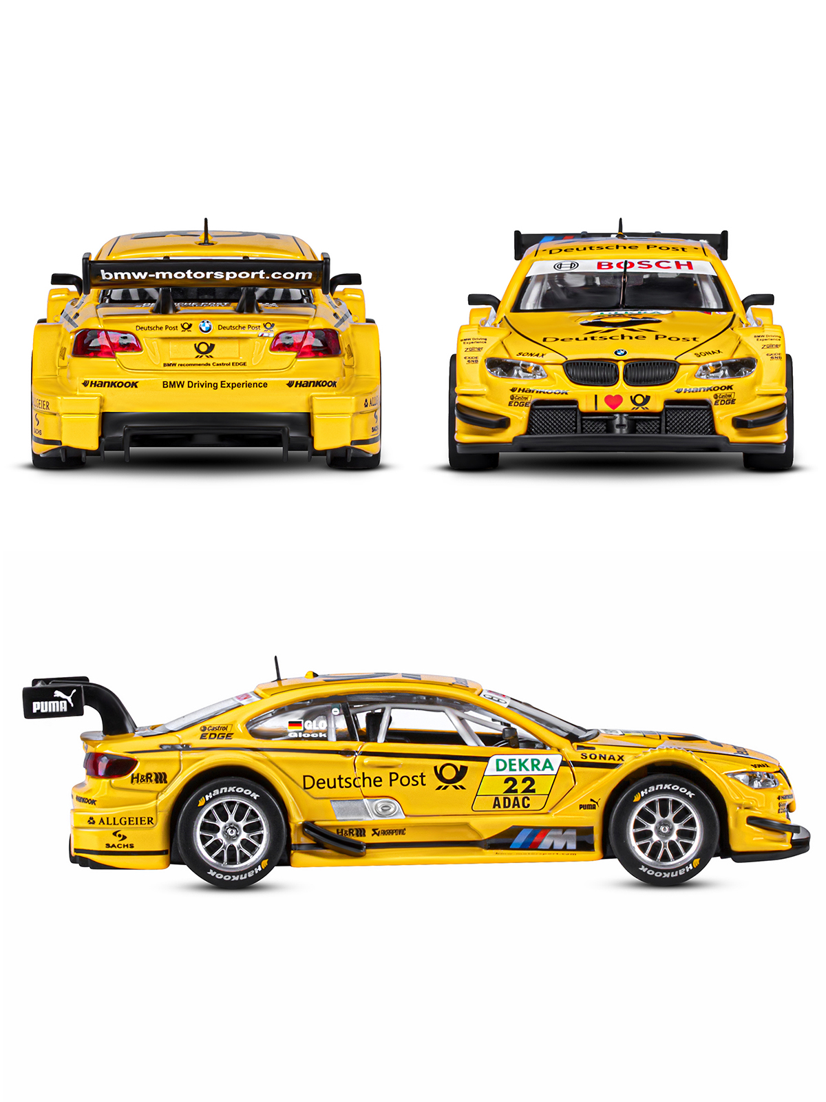 Автомобиль АВТОпанорама BMW M3 DTM 1:32 JB1251303 - фото 6