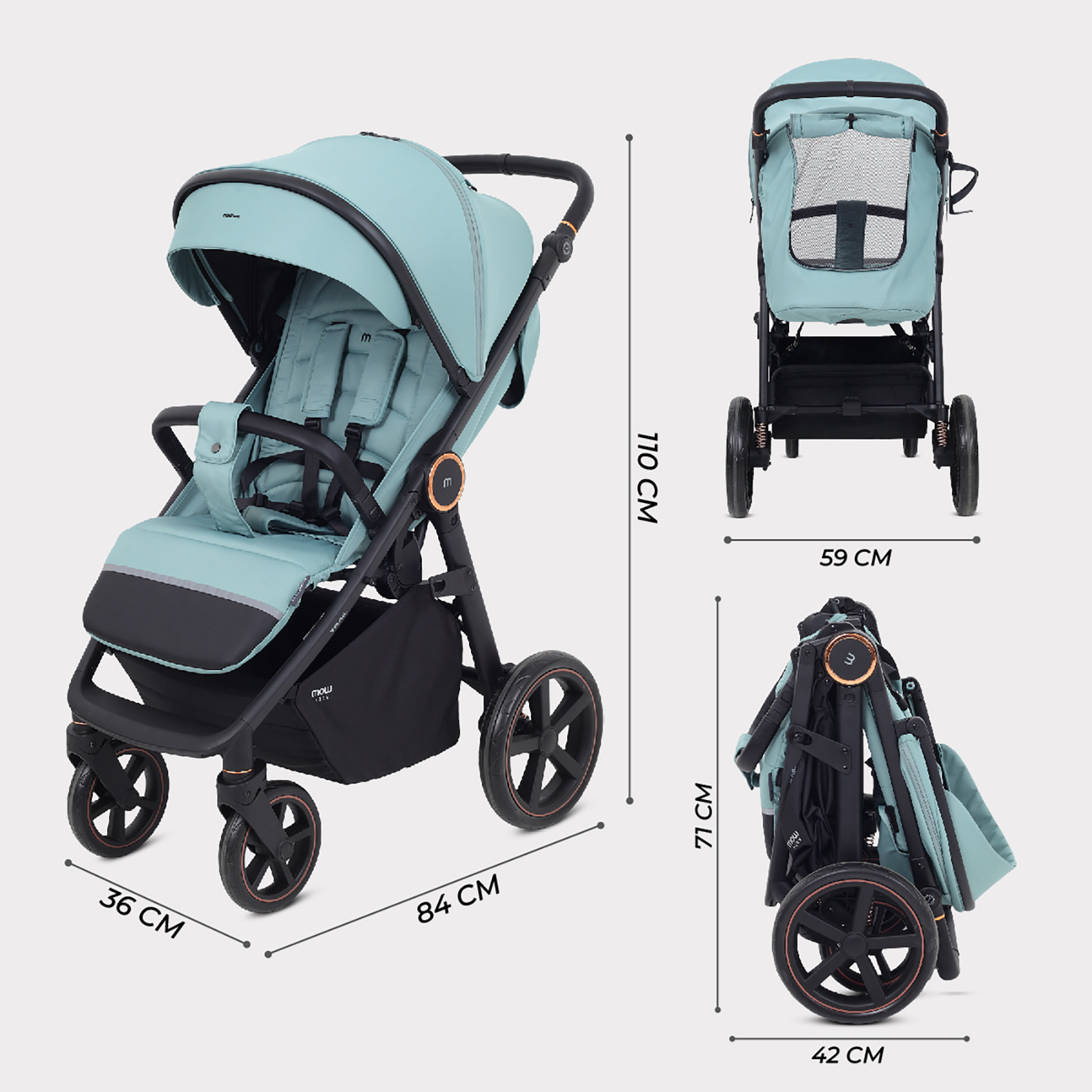 Коляска прогулочная MOWbaby Trail - фото 6