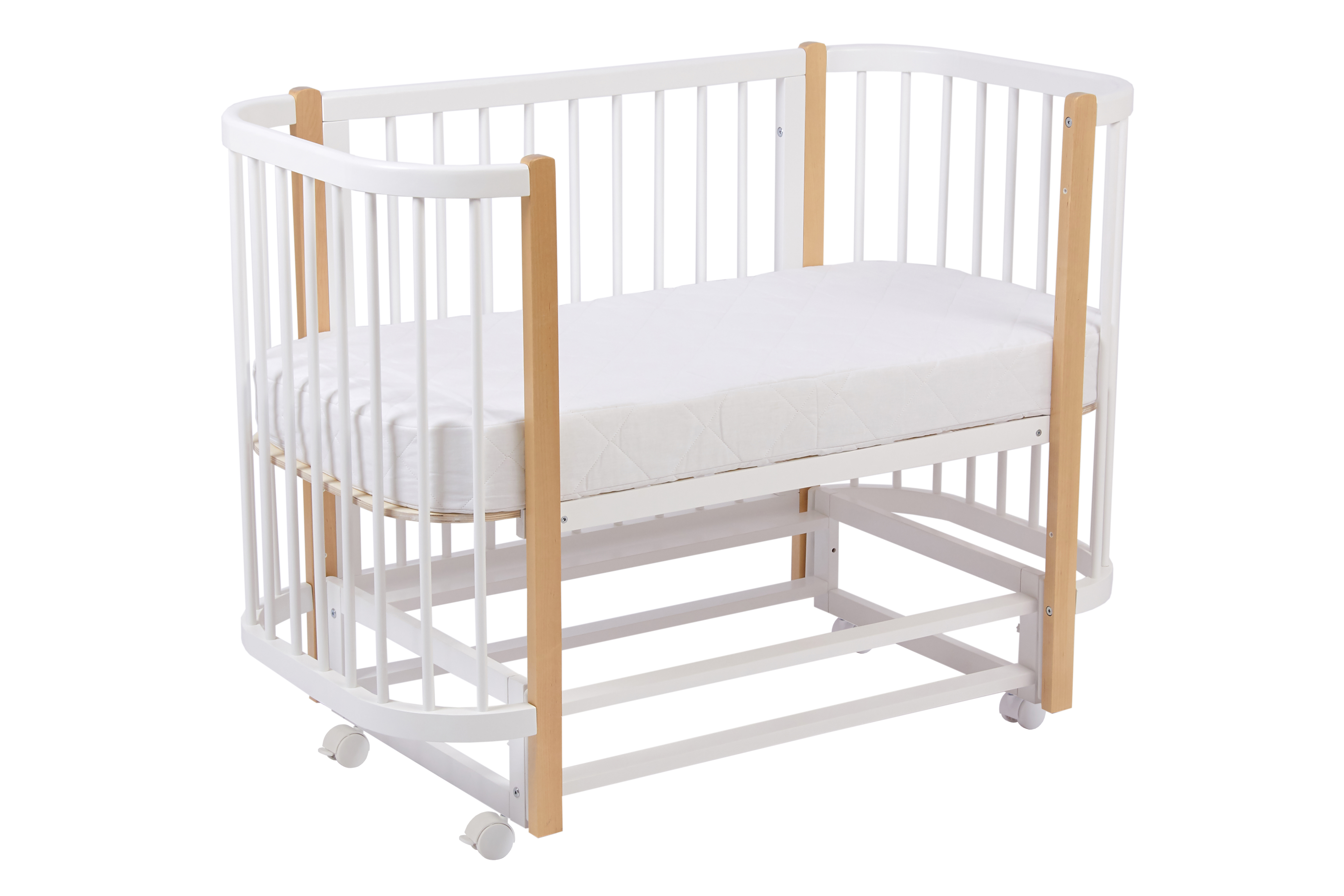 Детская кроватка Polini kids 350 прямоугольная, продольный маятник (белый) - фото 24