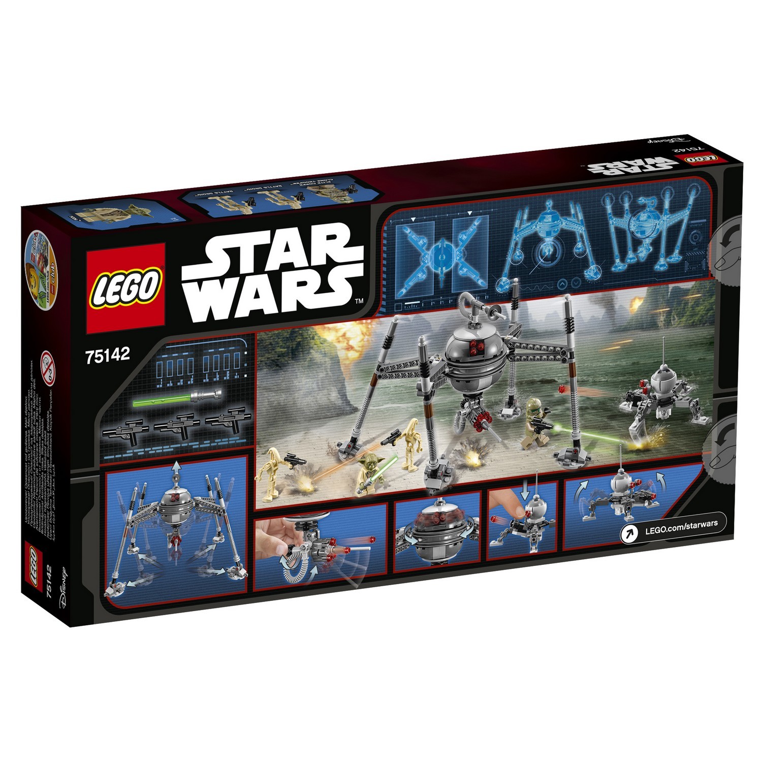Конструктор LEGO Star Wars Самонаводящийся дроид-паук блочный - фото 3
