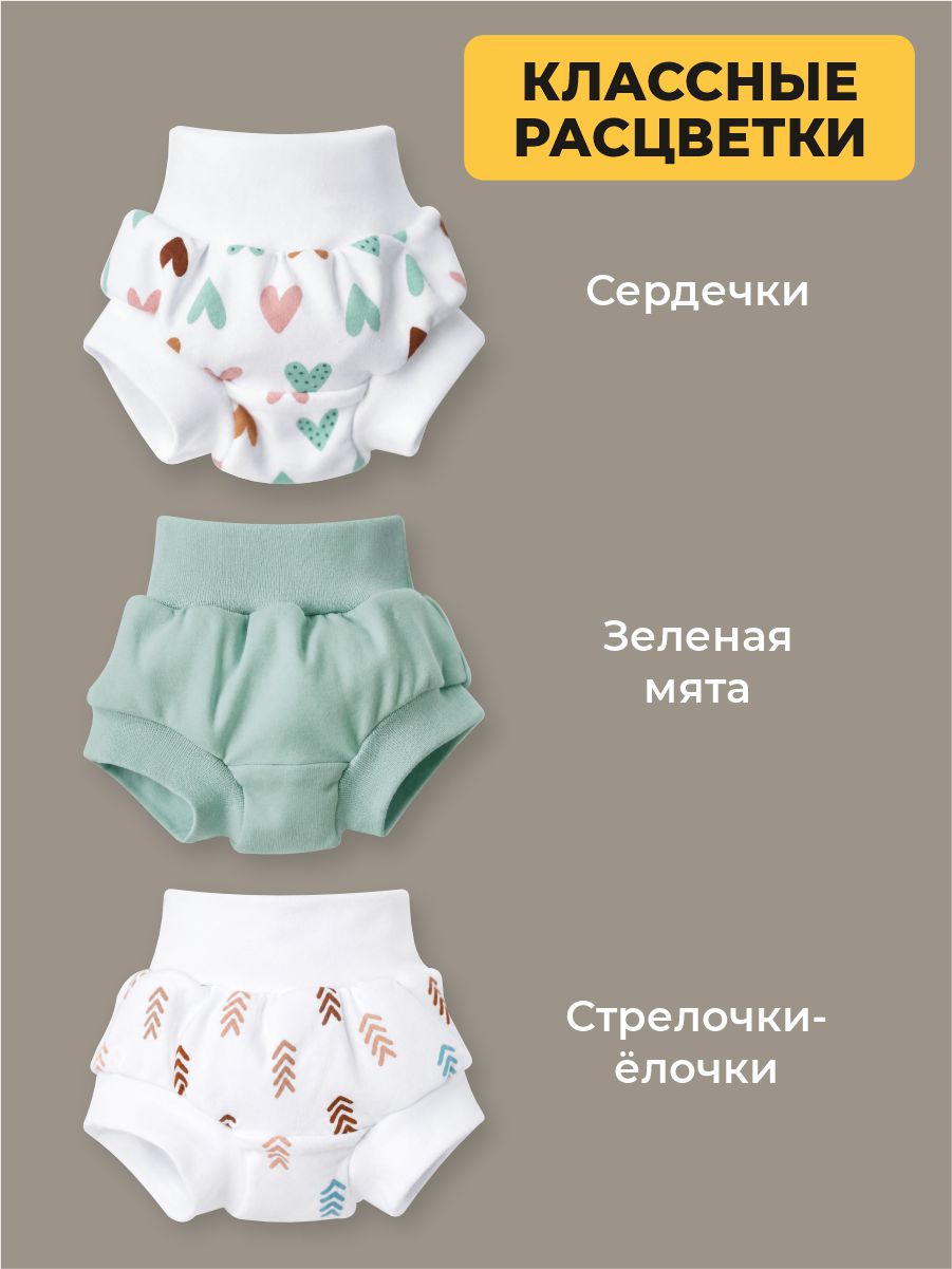 Трусы 3 шт ШВЕЙНЫЕ ИСТОРИИ трусысерд - фото 2