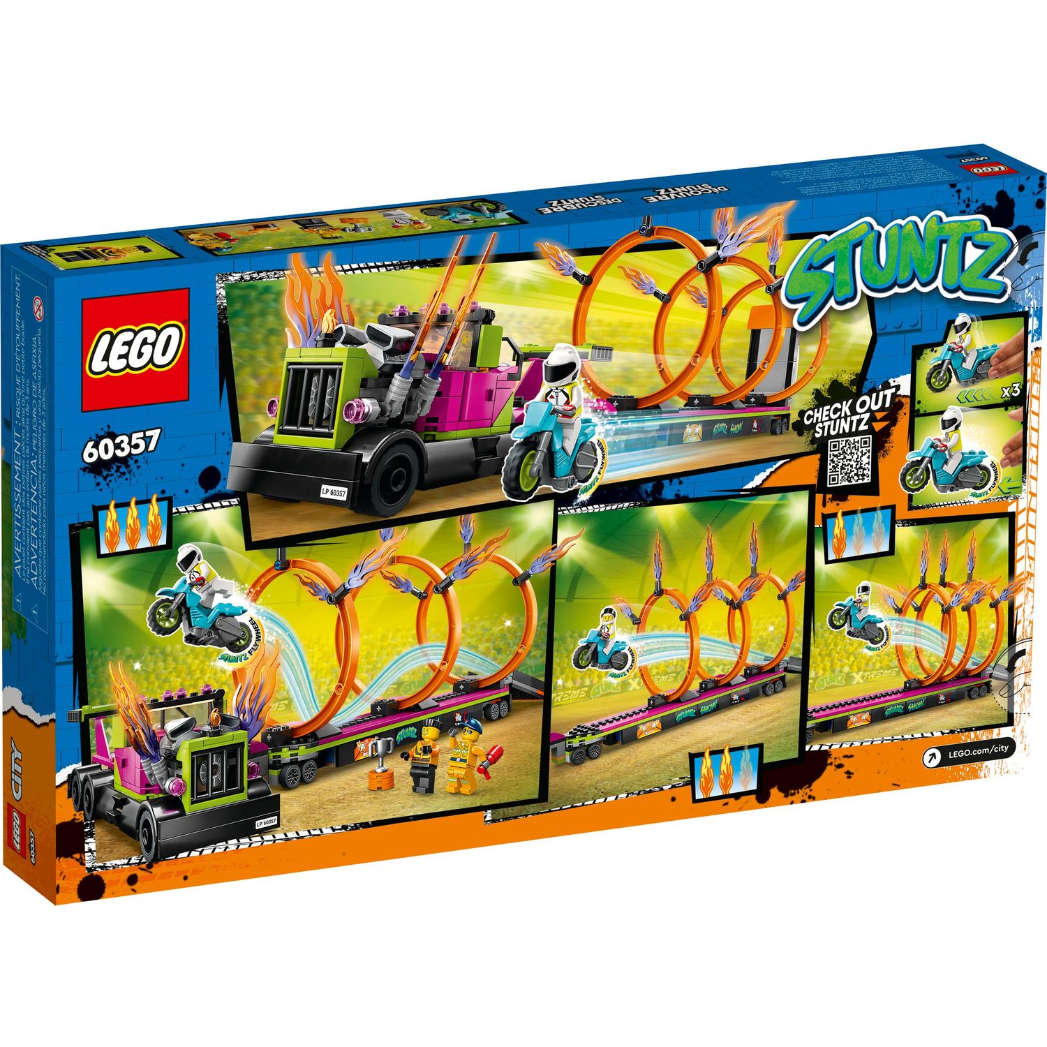Конструктор LEGO City Stunt Truck and Ring of Fire 479 дет. - фото 8