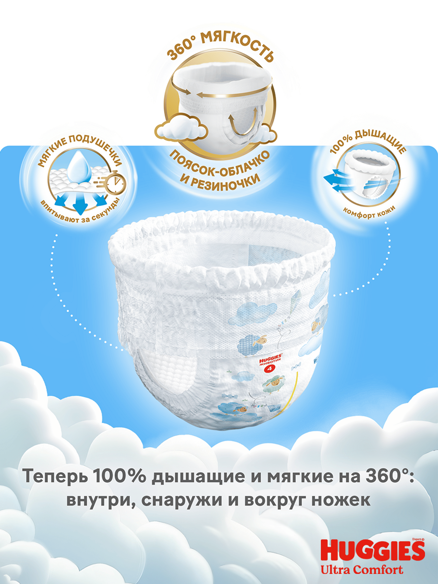 Трусики Huggies Ultra Comfort для мальчиков 4 (9-14кг) 3 шт. - фото 4