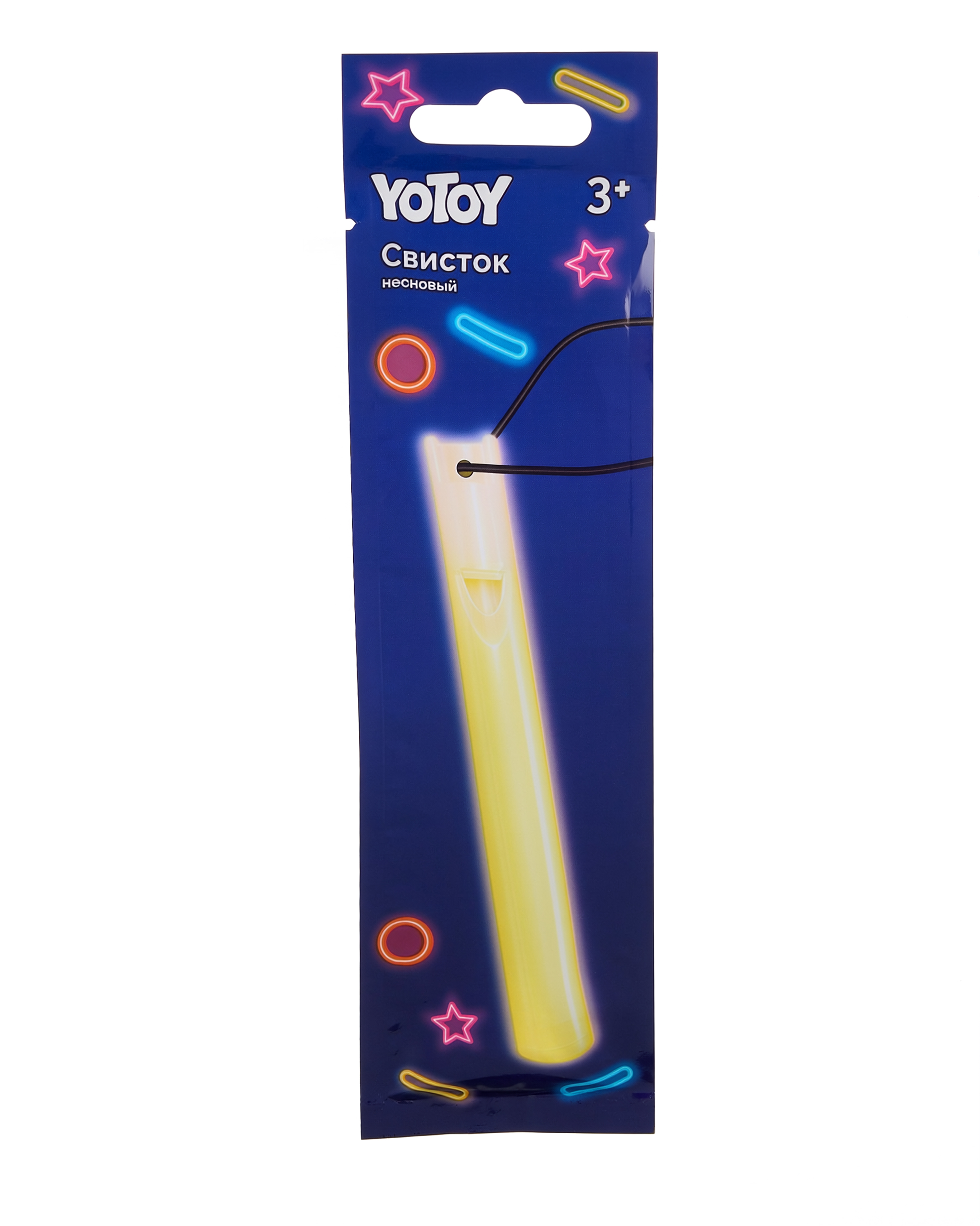 Палочка Yotoy Неоновый свисток желтый - фото 1