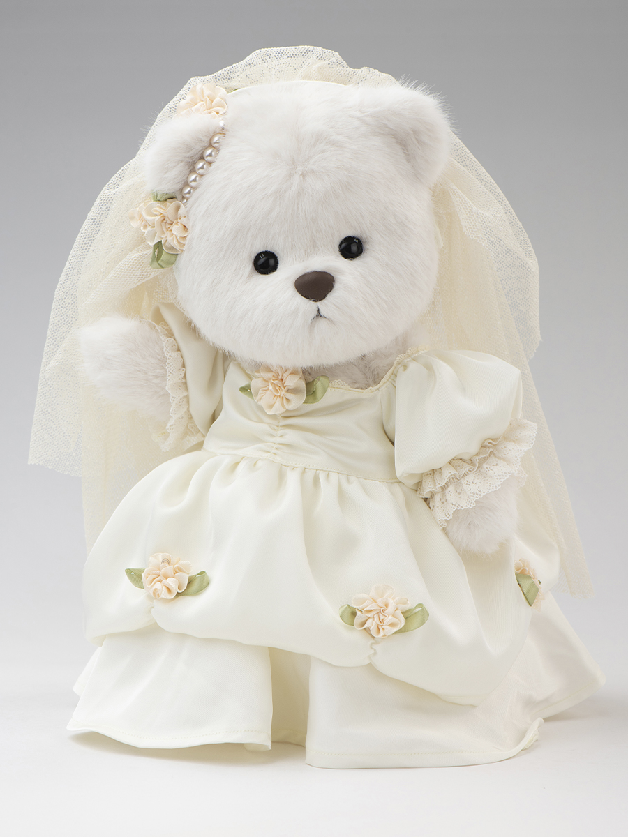 Мягкая игрушка TeddyTales Медведь Невеста в винтаж. плат - фото 1
