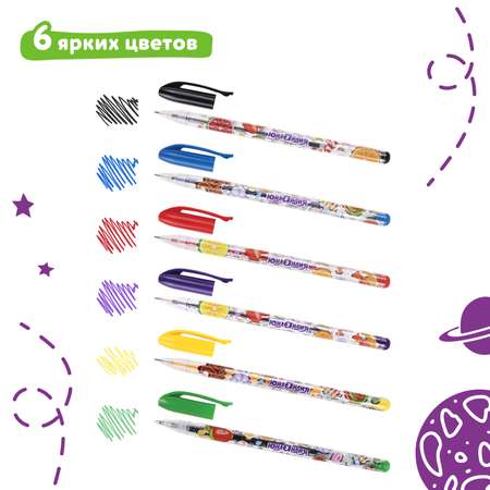 Ручка гелевая Юнландия 6 шт.