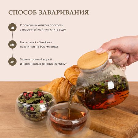 Напиток чайный Предгорья Белухи Чай чёрный байховый, гибискус, лист смородины, ягоды чёрной смородины