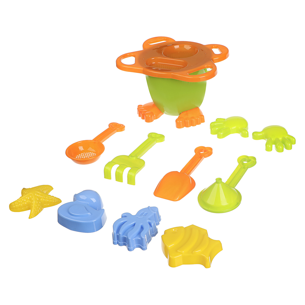 Песочный набор Игроленд Дружок 9 предм. в ассортименте - фото 4
