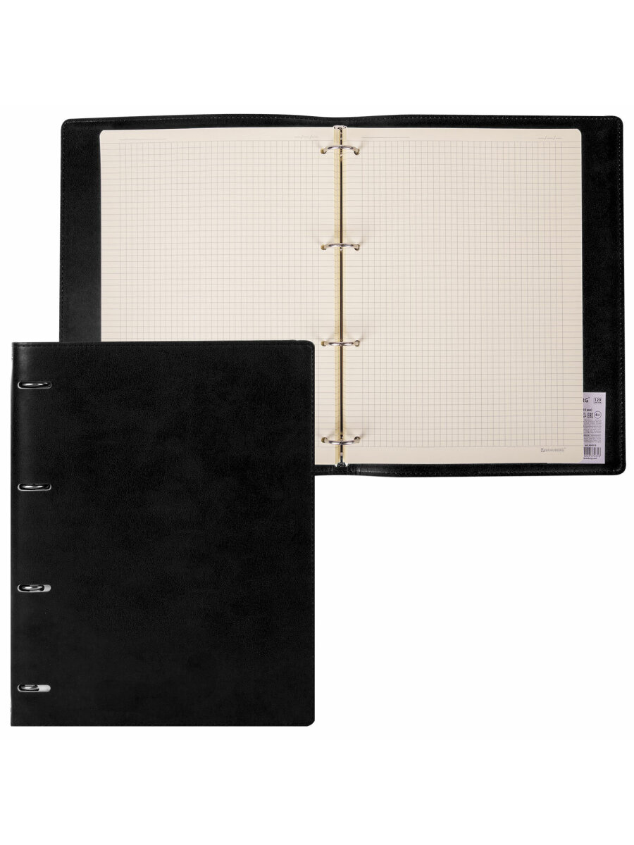Тетрадь со сменным блоком Brauberg клетка 120 лист. - фото 6