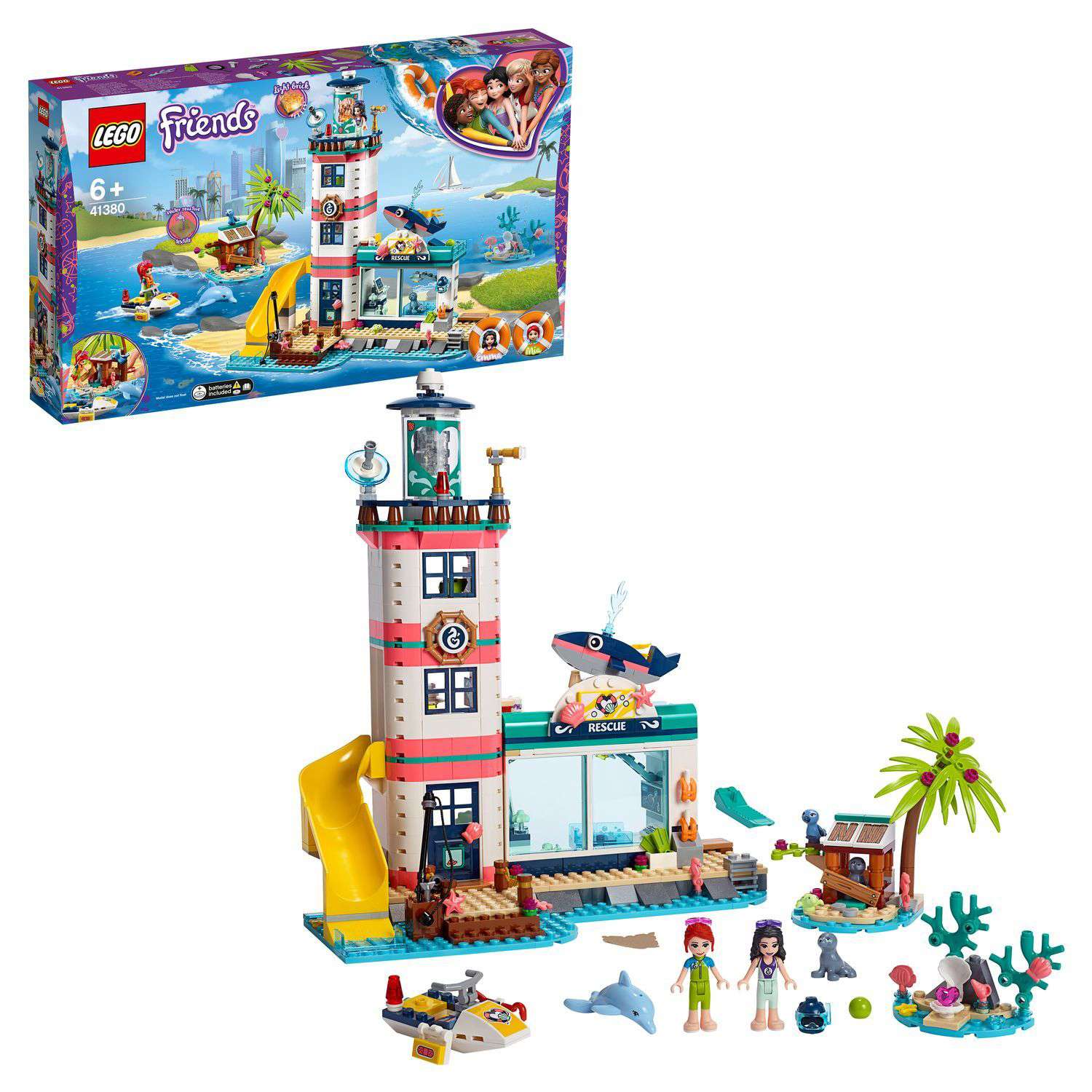 Конструктор LEGO Friends Спасательный центр на маяке блочный - фото 1